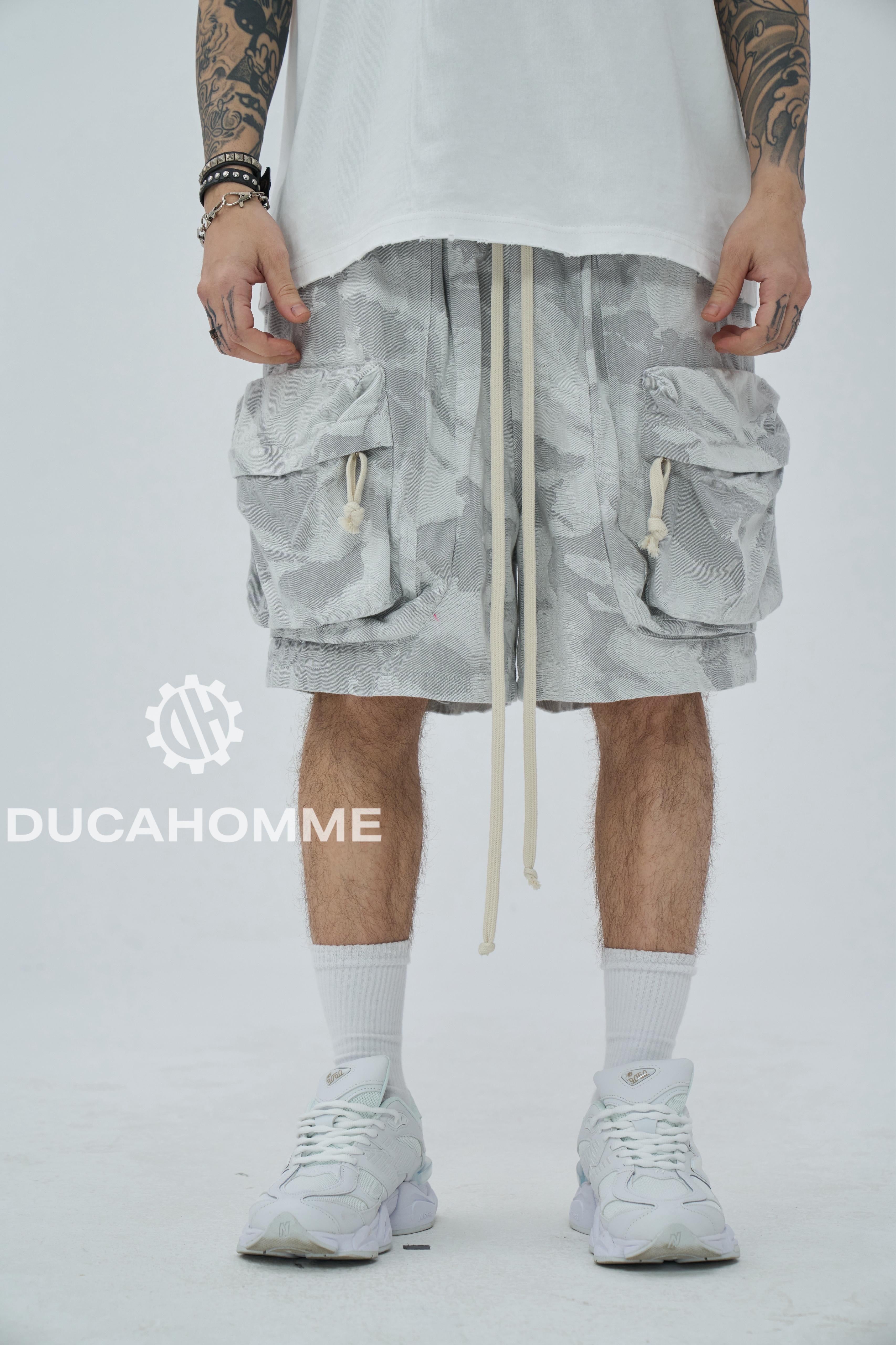 Pantaloncino Cargo Zip Camuflage