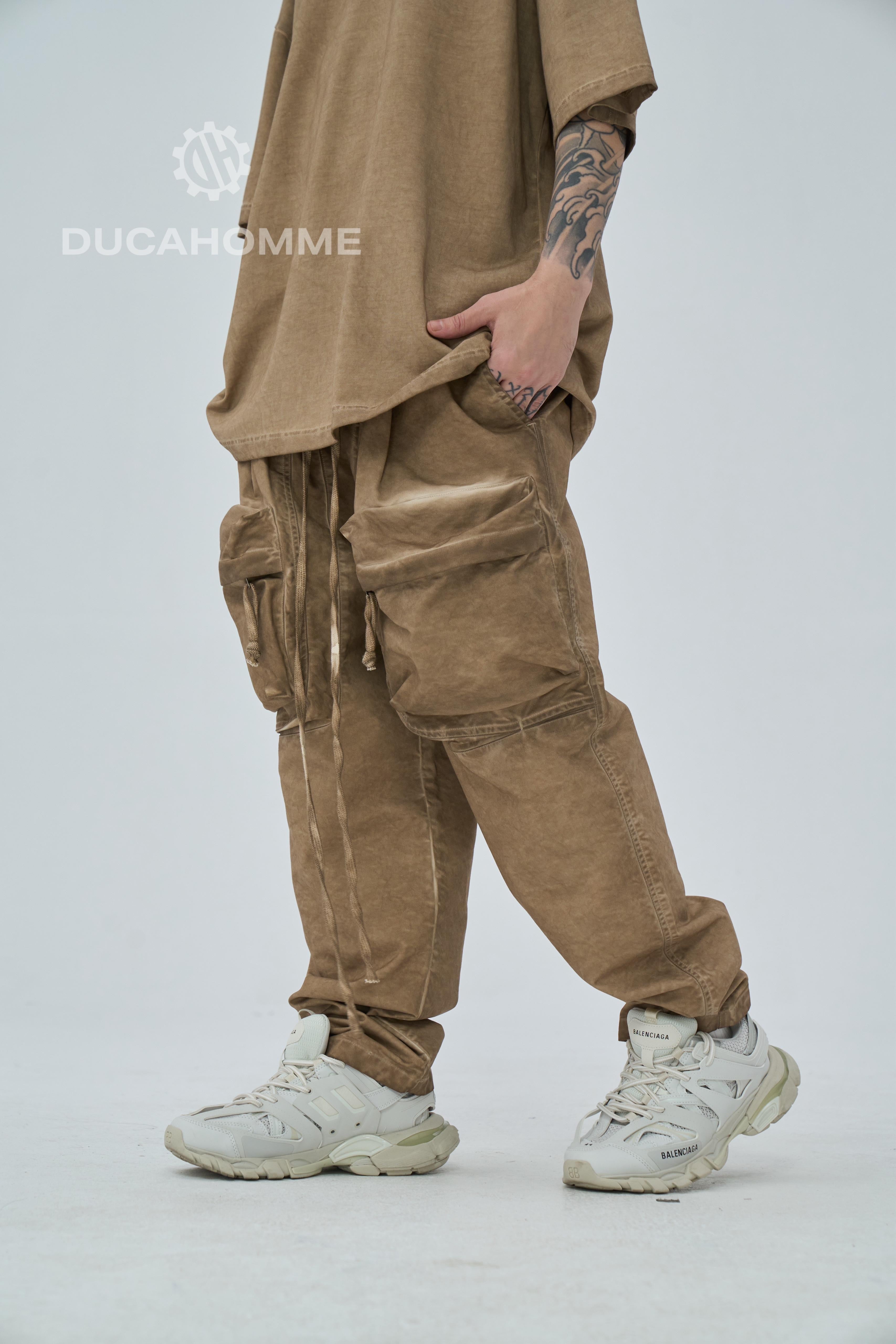 Pantalone Sartoriale cargo zip Caramel