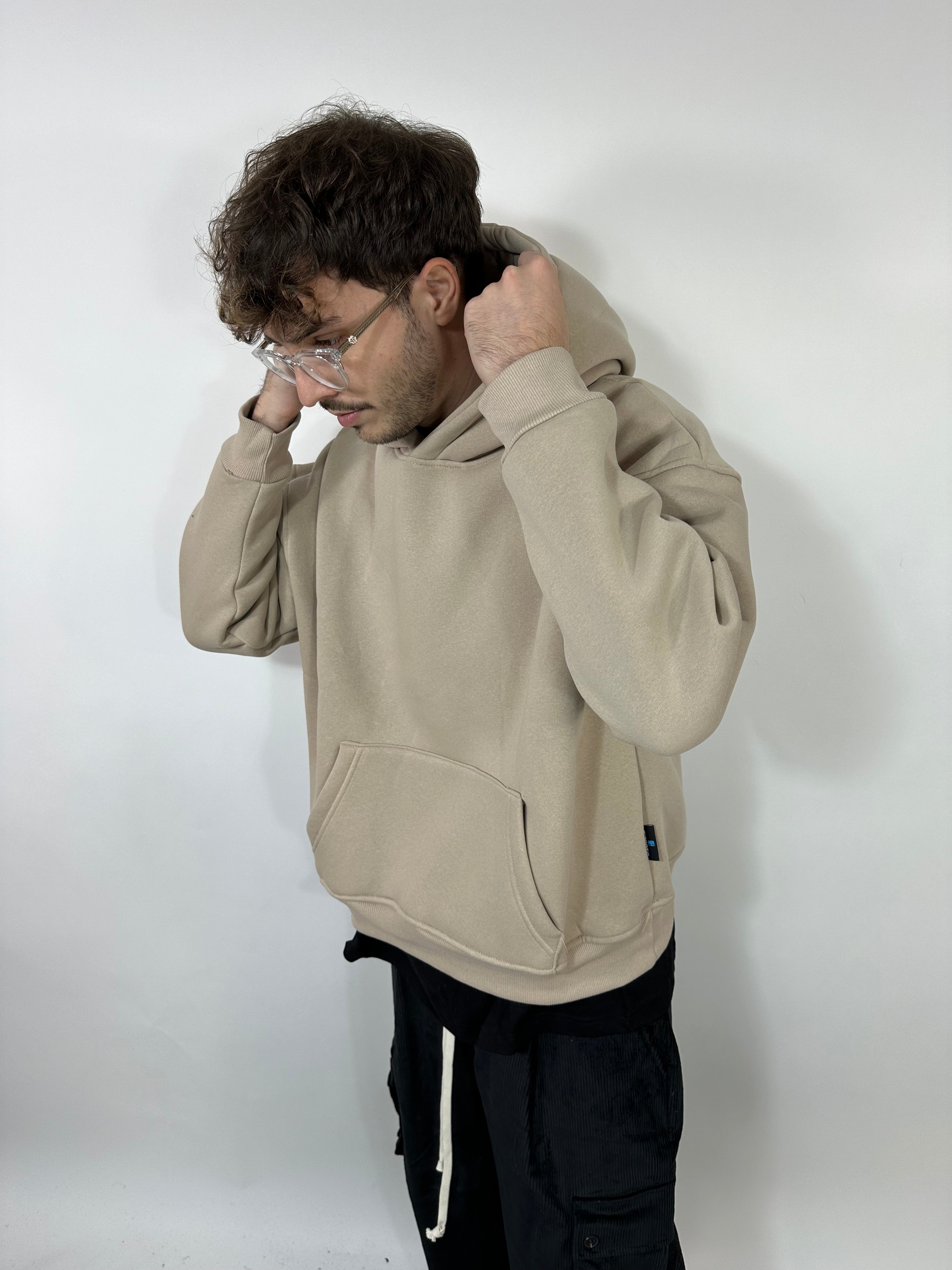 FELPA BOXYFIT BEIGE CHIARO