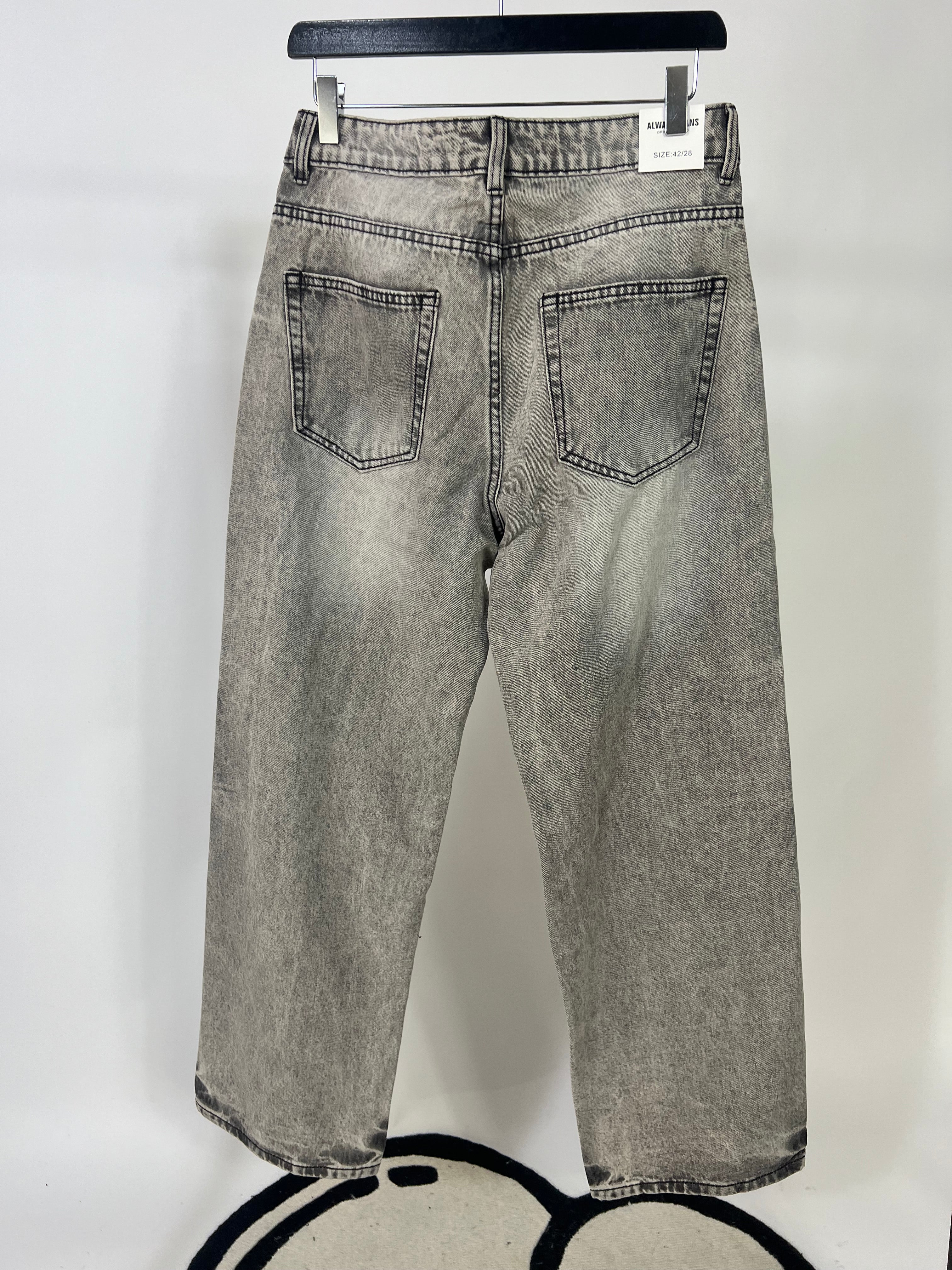 JEANS GRIGIO LAVORATO 8350