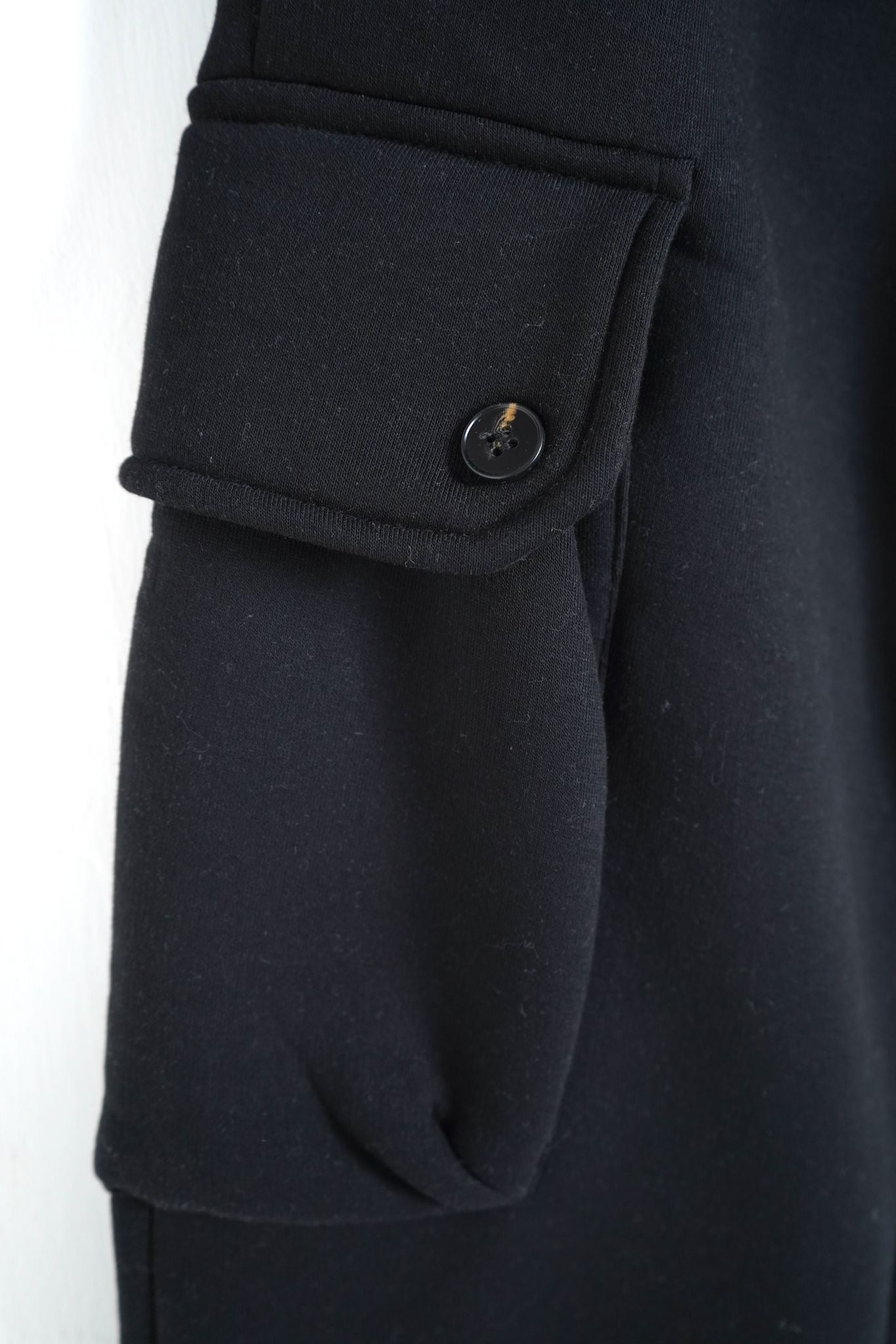 Pantalone Sartoriale Felpato Doppio Cotone Nero