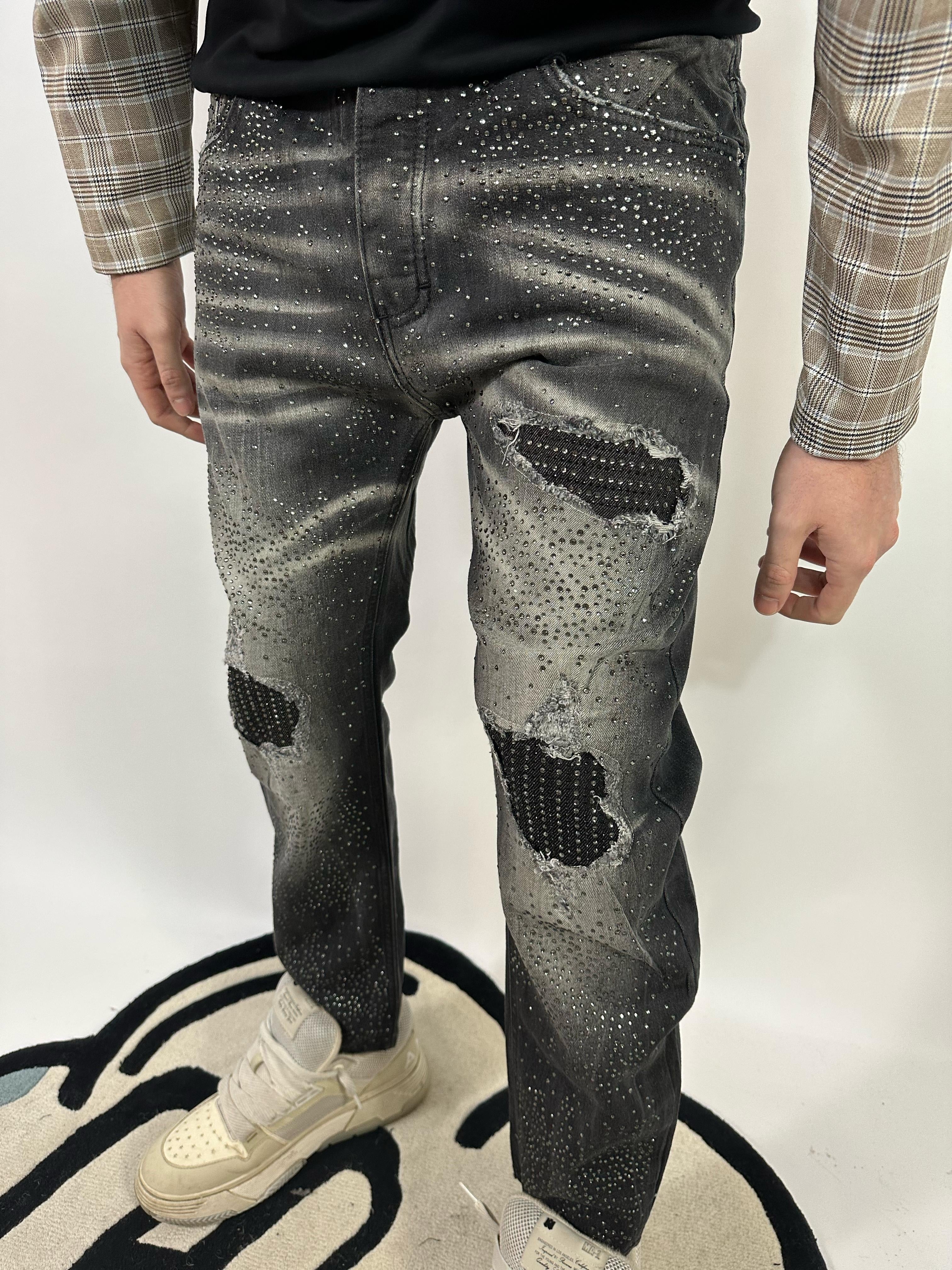 JEANS CIANOTIC DIAMANTI