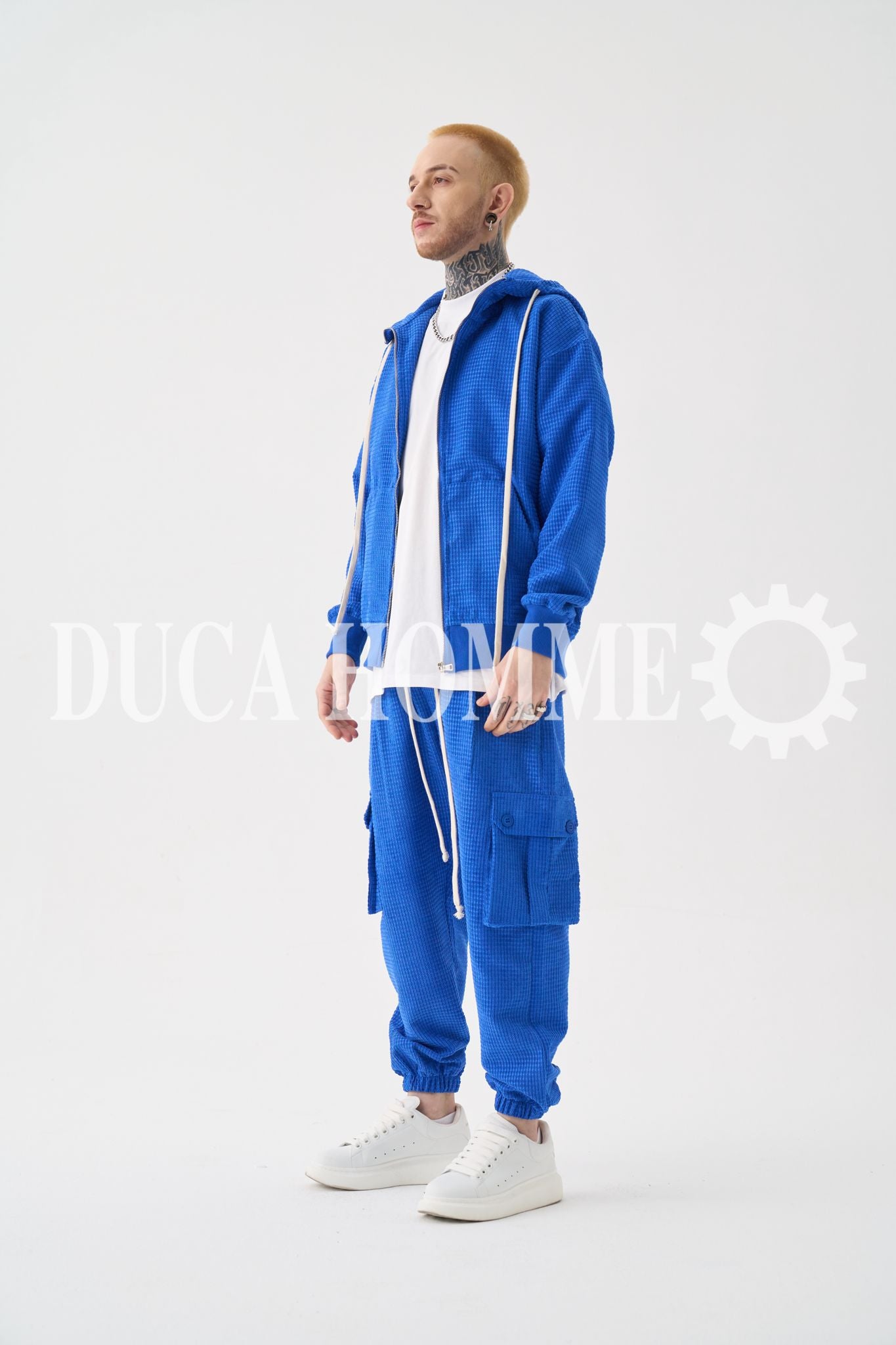 COMPLETO RICAMATO SARTORIALE BLU
