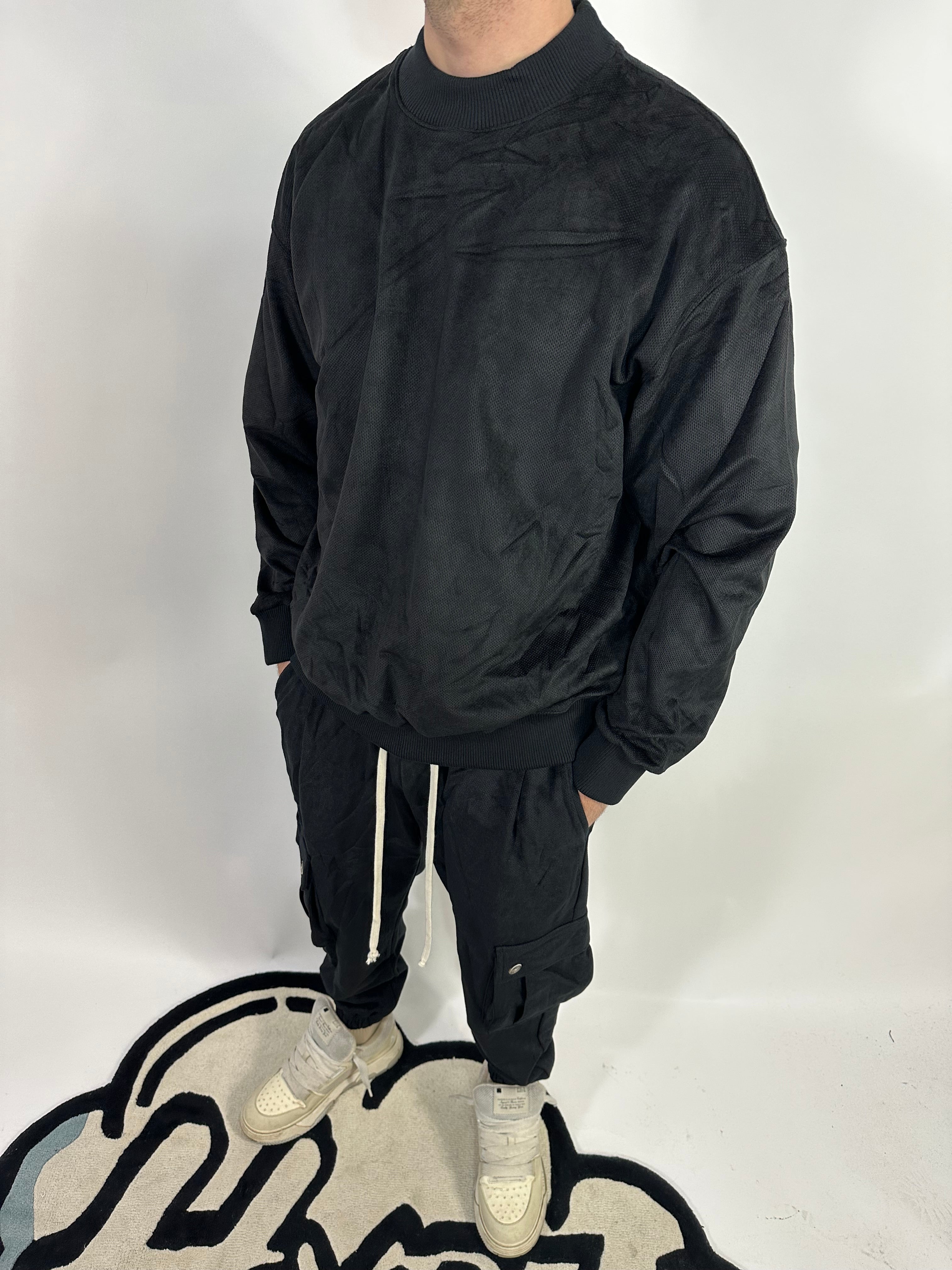 Completo Sartoriale MezzoCollo Ricamato Nero 844g