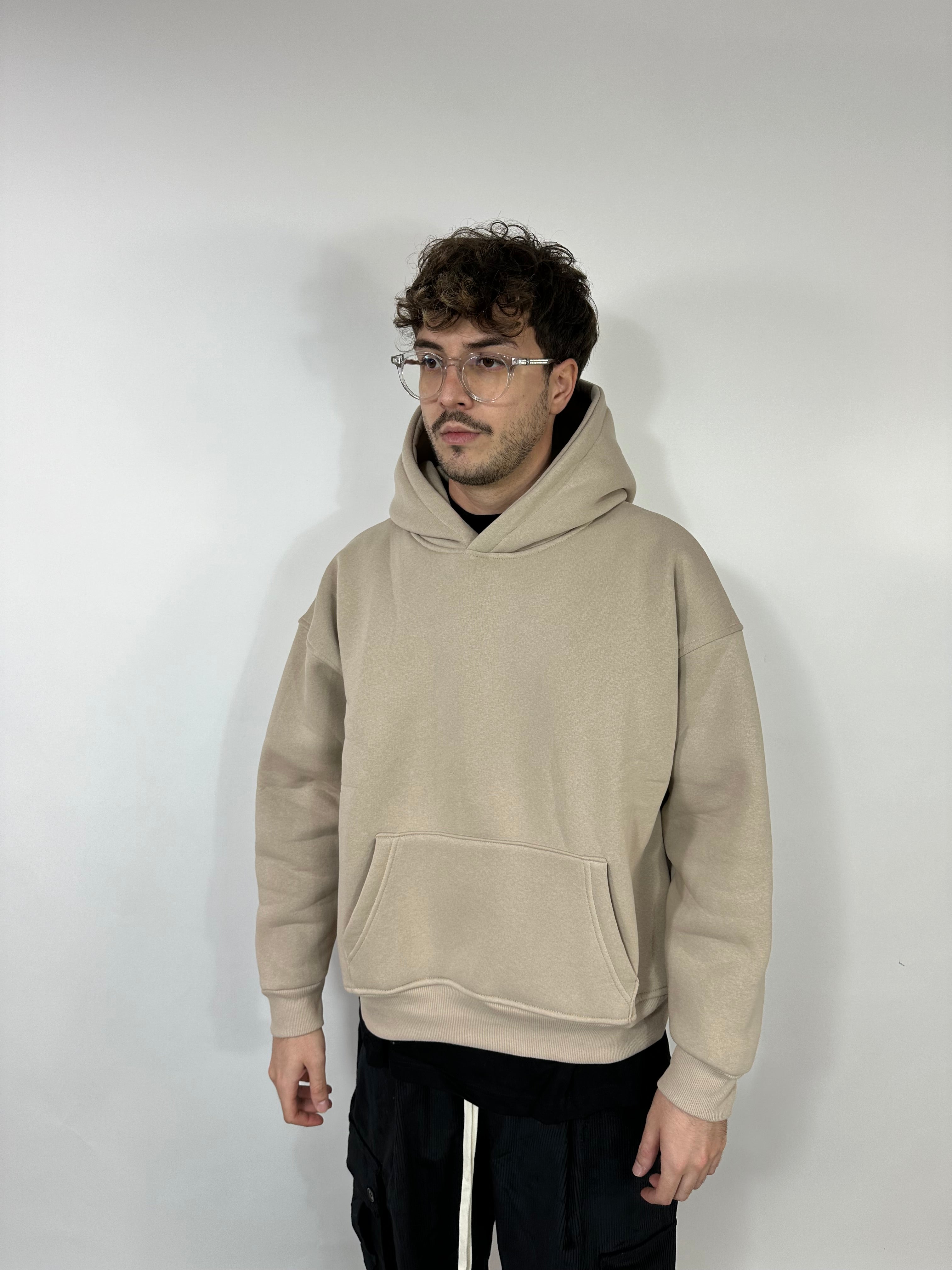 FELPA BOXYFIT BEIGE CHIARO