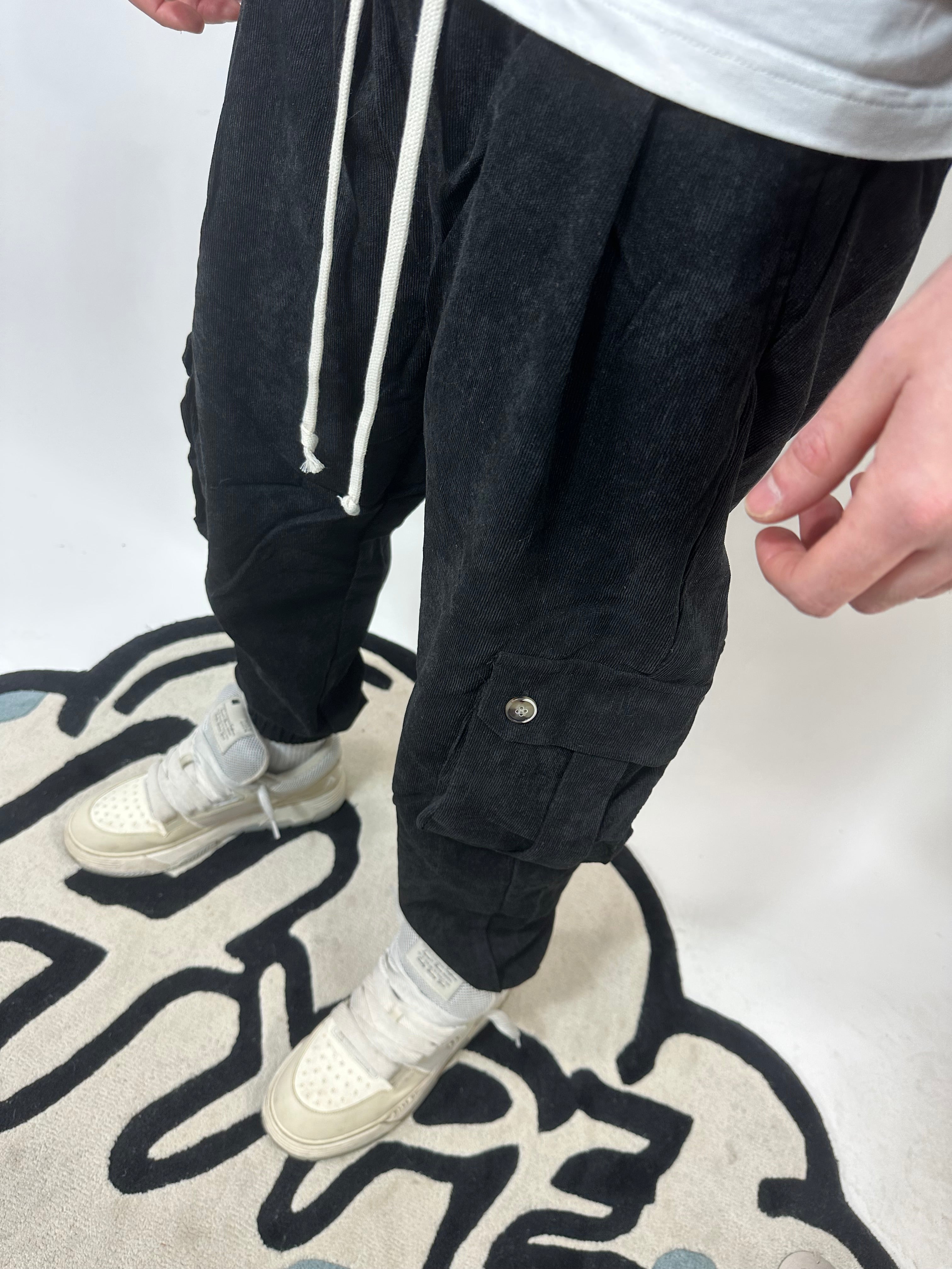 Completo Sartoriale Leggero a Costine Nero
