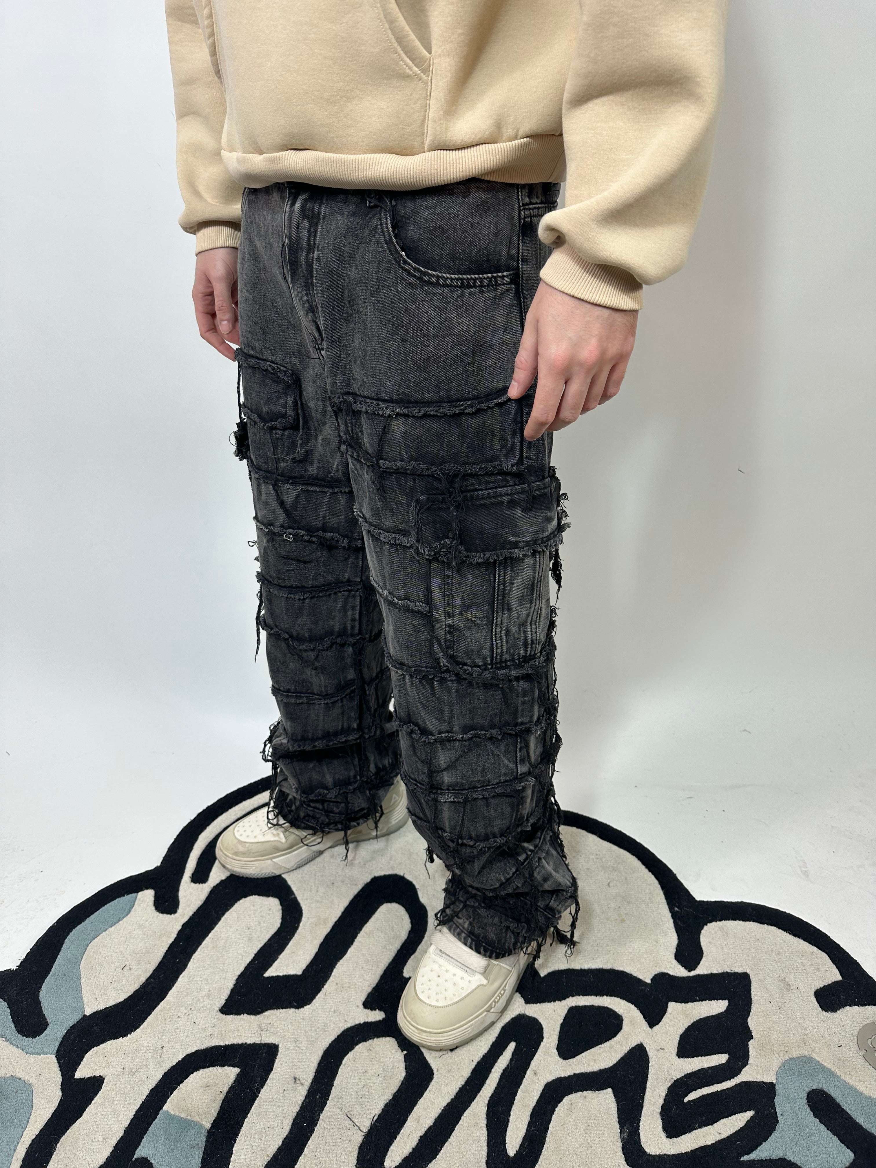 JEANS LAVORATO BAGGY LAVAGGIO PIOMBO 8123