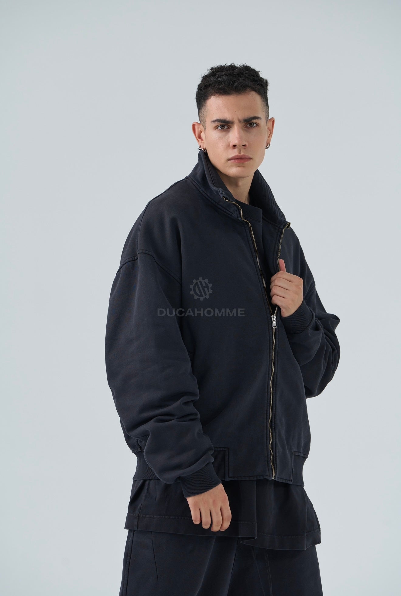 FELPA COLLO ALTO DUCA VIP WASHED NERA 94G