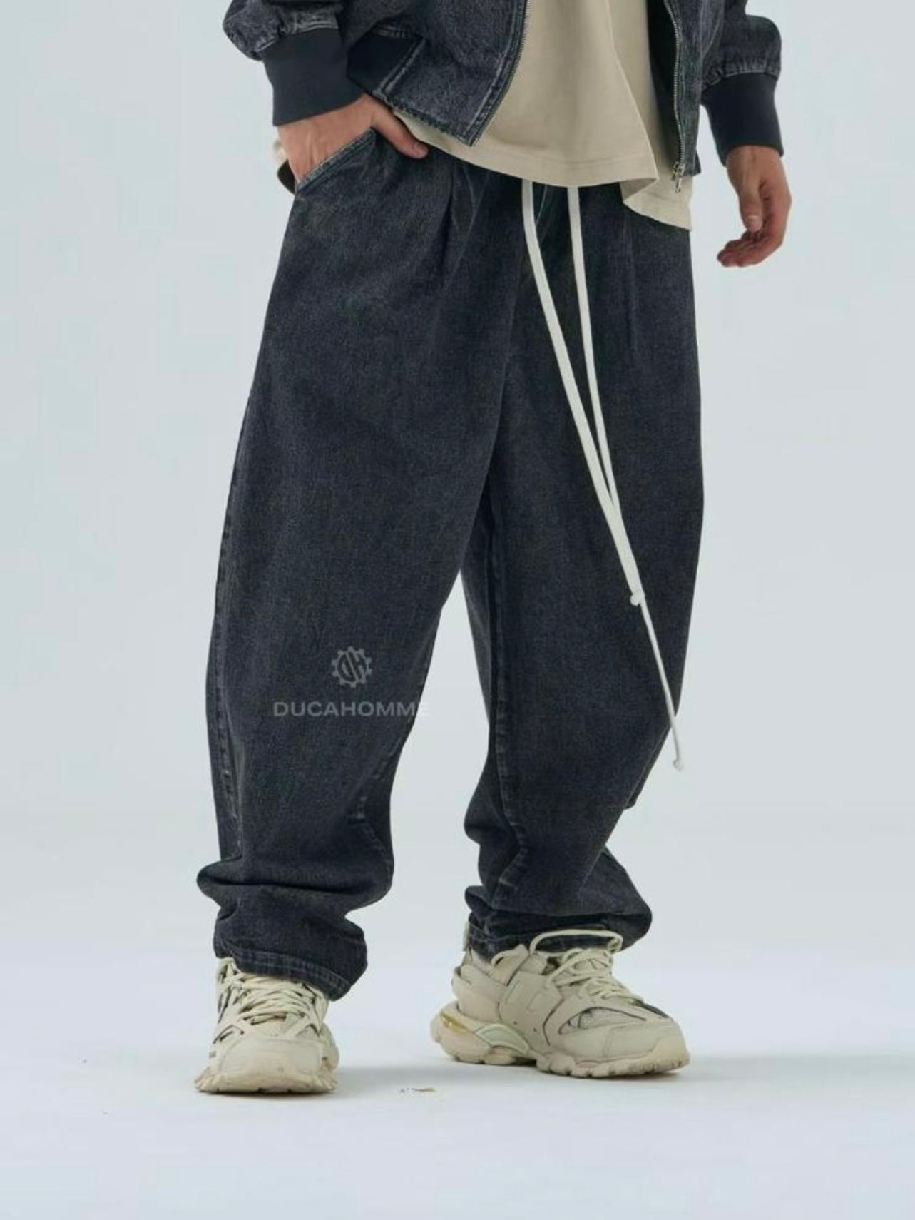 Completo Sartoriale Effetto Jeans Colletto Alto