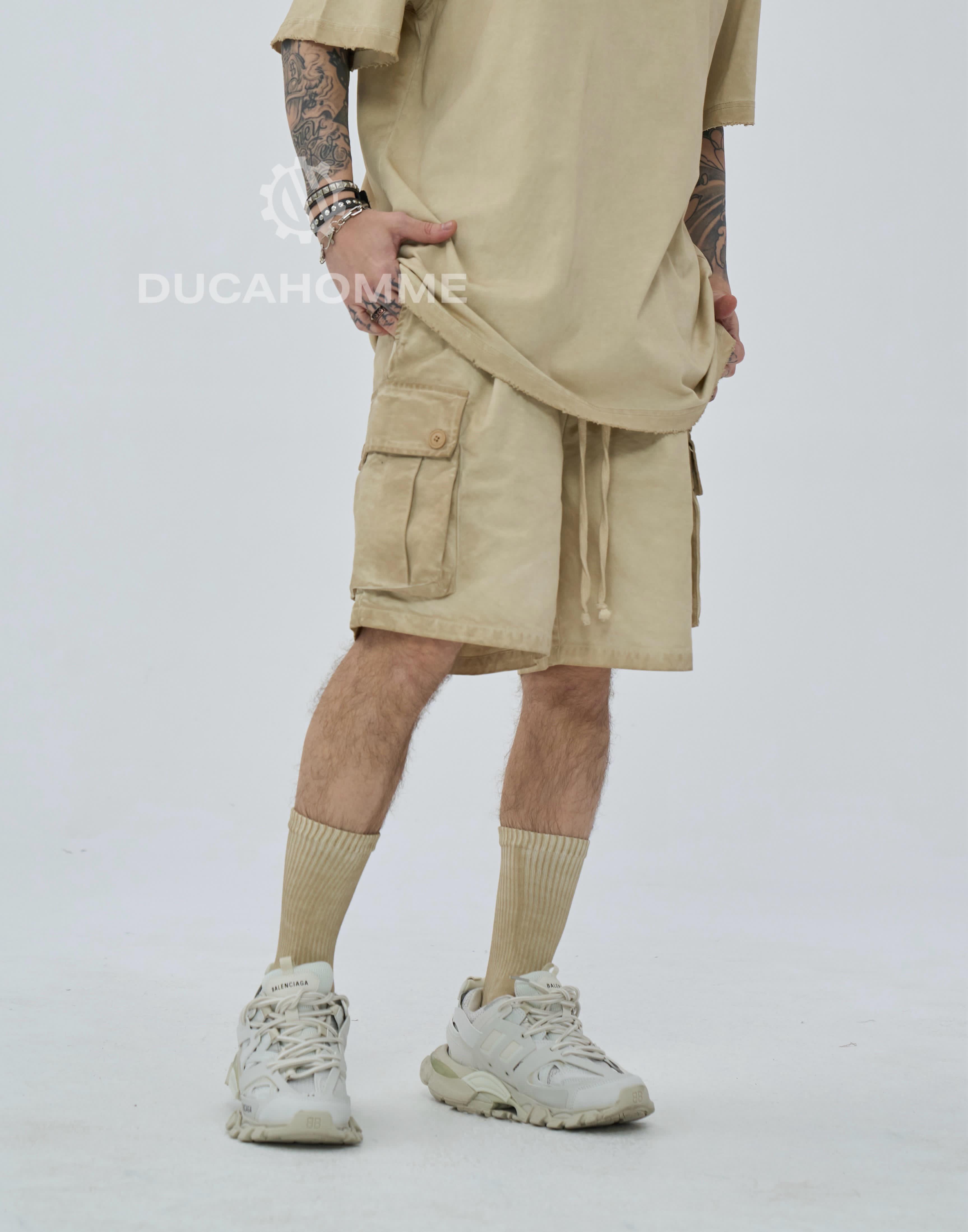 Pantaloncino Cargo Beige