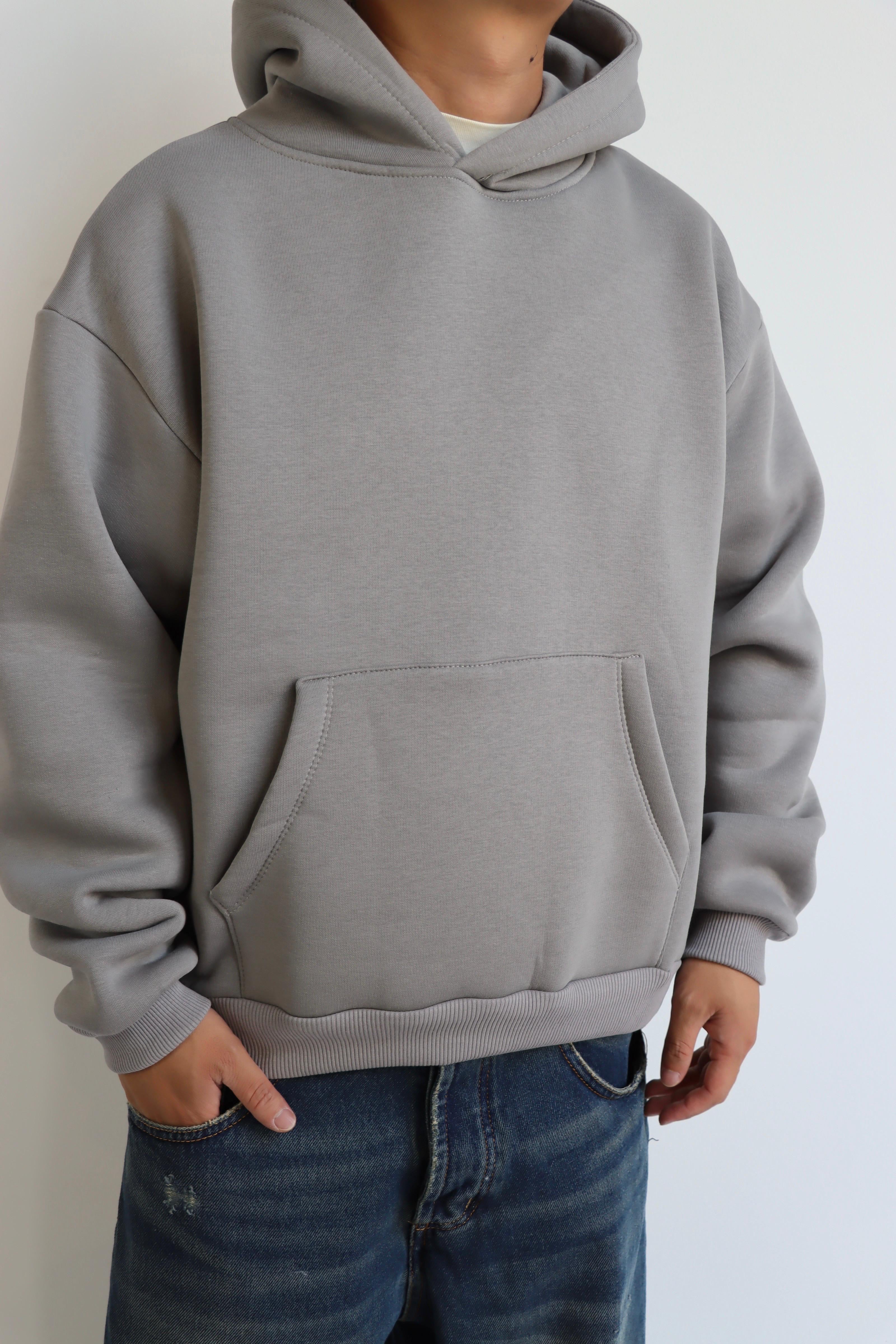 FELPA BOXYFIT PIOMBO