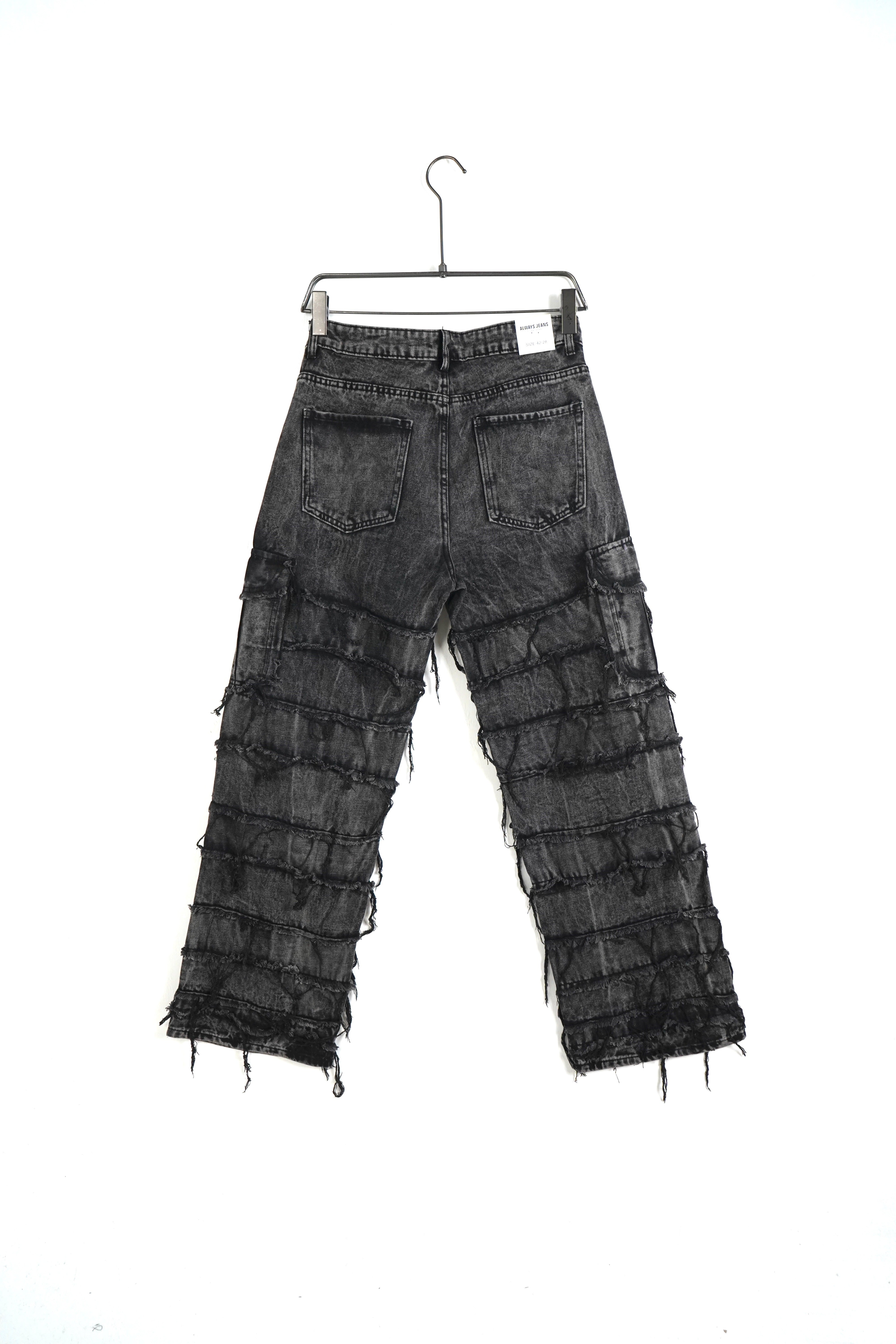 JEANS LAVORATO BAGGY LAVAGGIO PIOMBO 8123