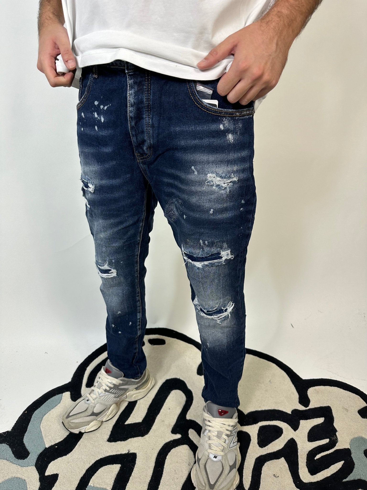 JEANS SVERNICIATO BLU 272715