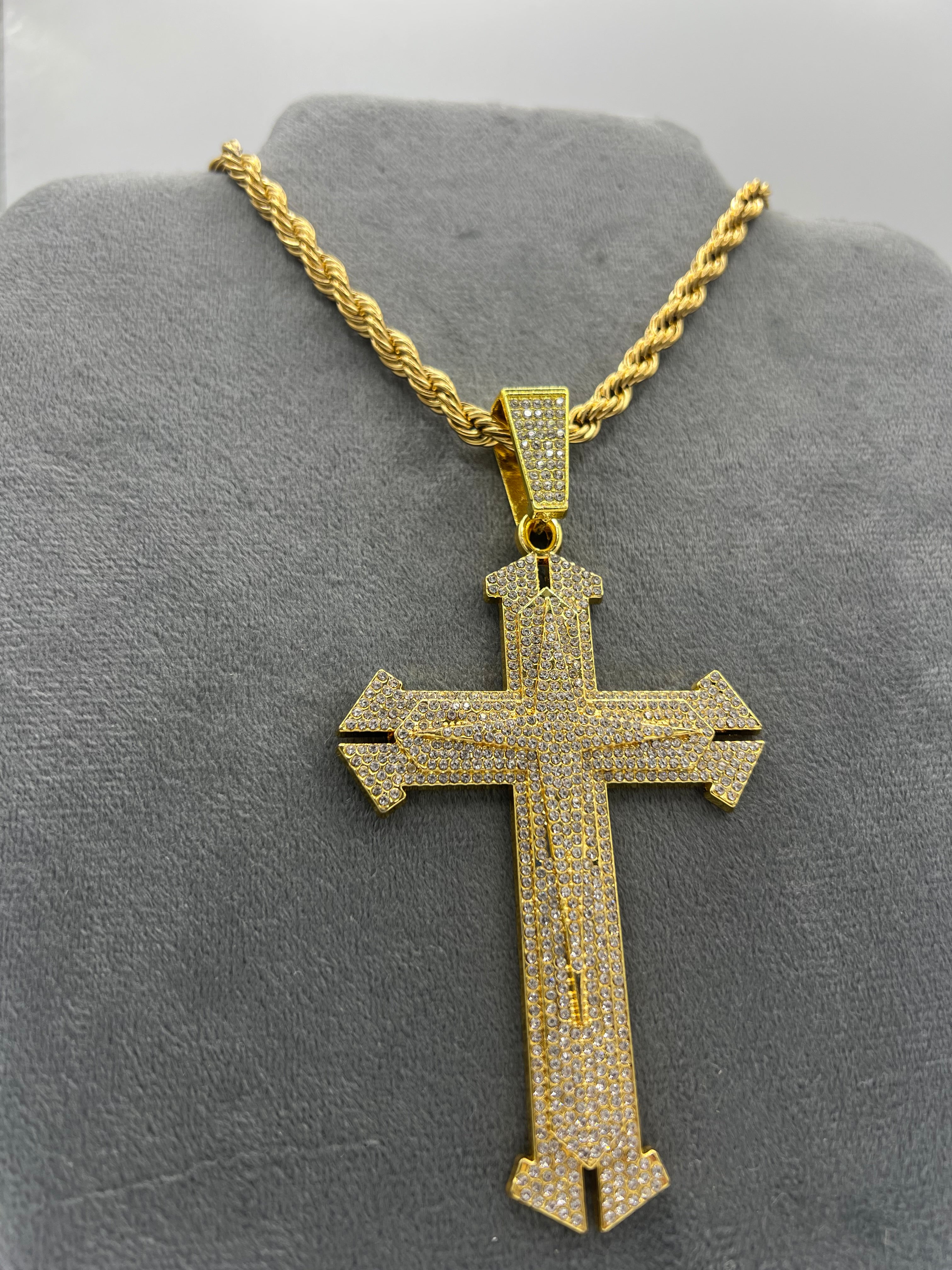 COLLANA DIAMANTI CROCE