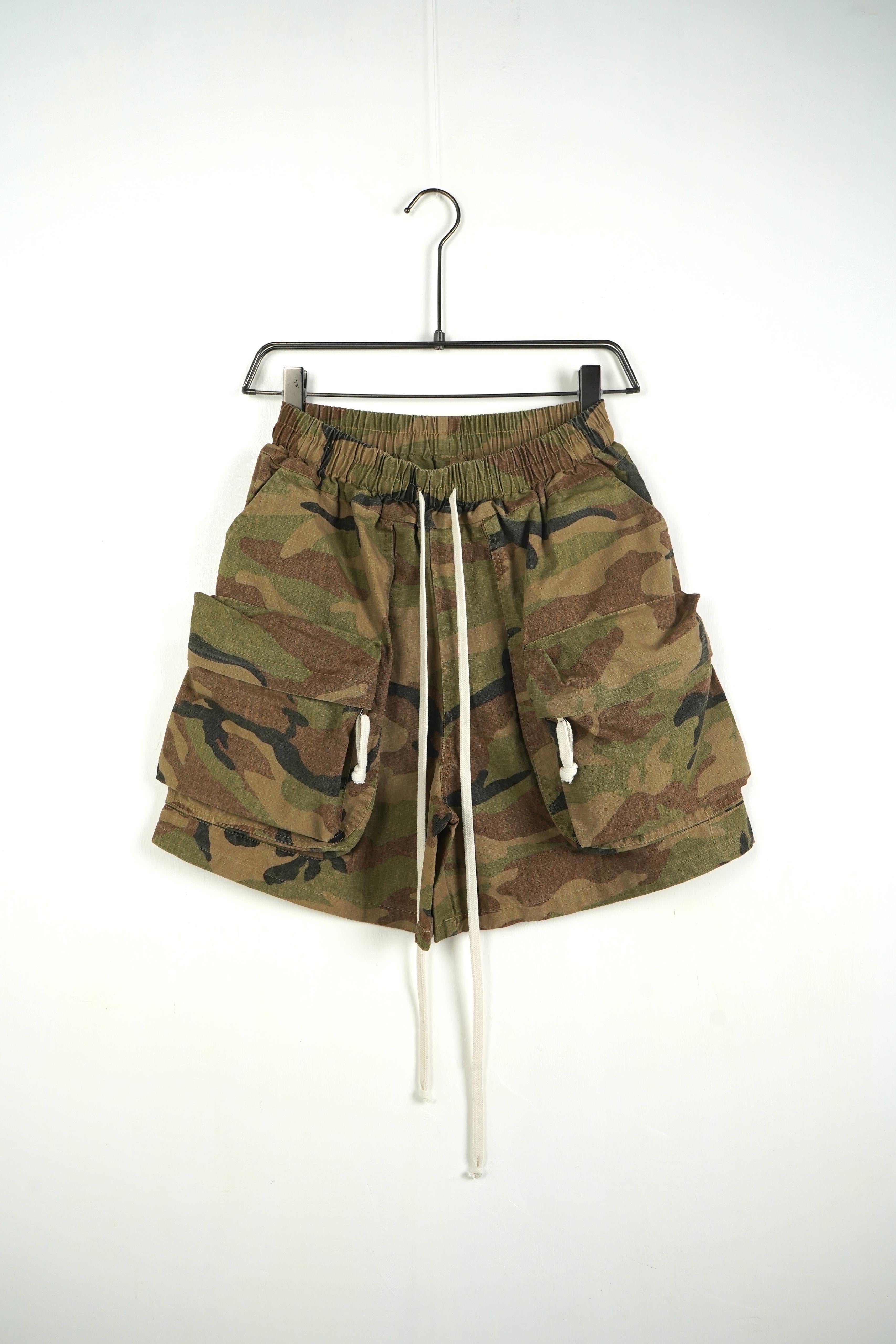 Pantaloncino Cargo Zip CamuFlage Militare
