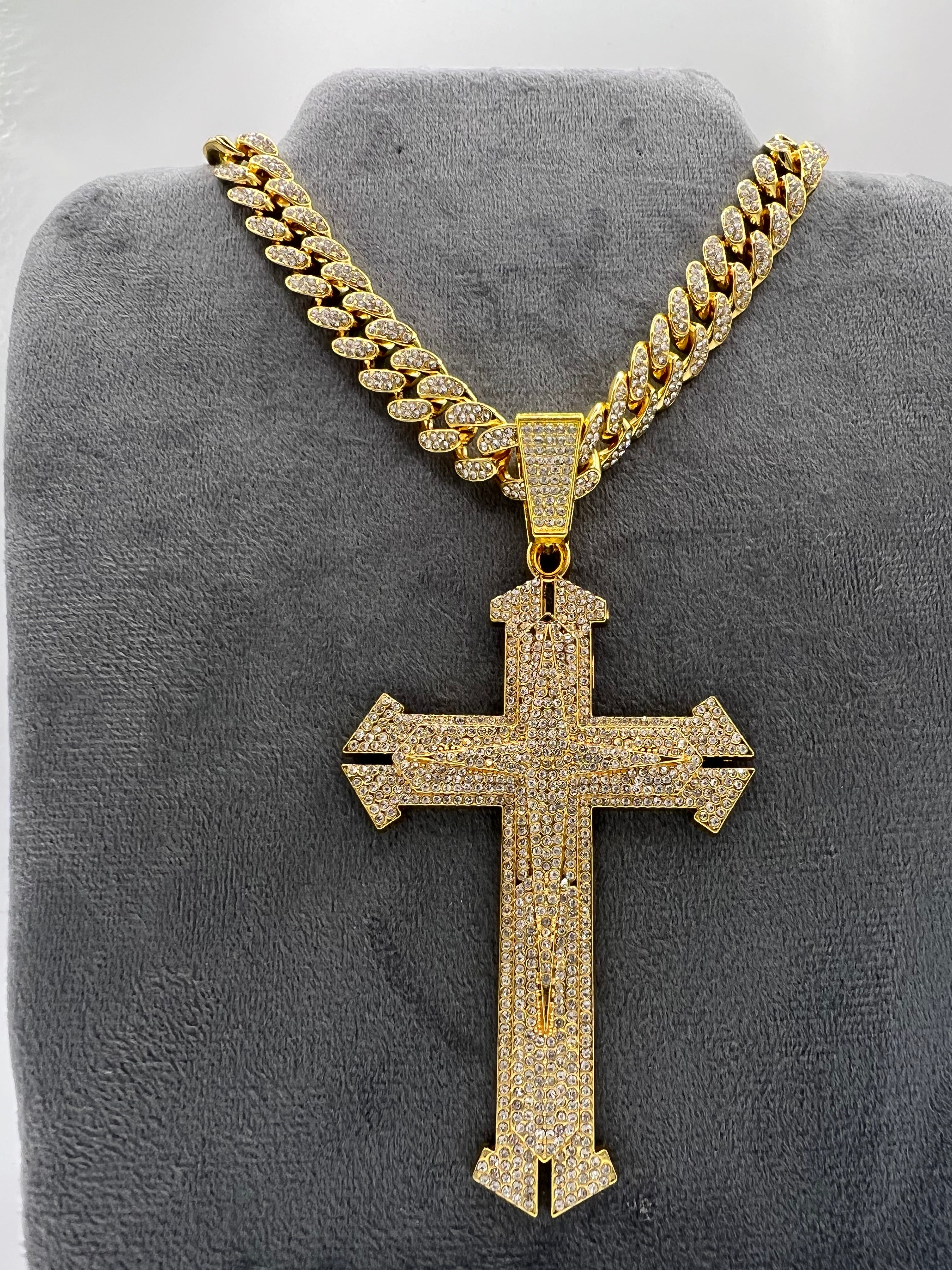 COLLANA DIAMANTI CROCE
