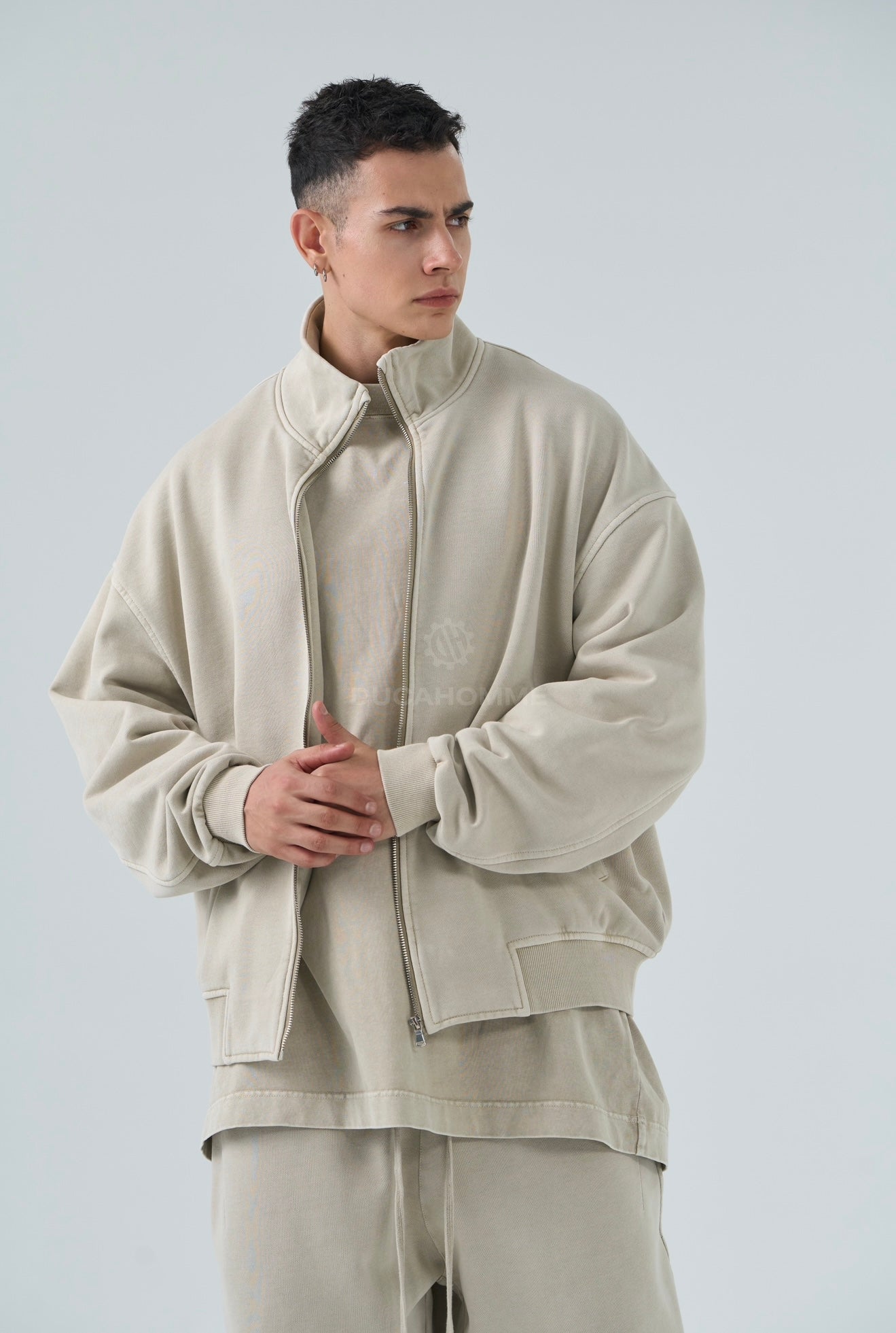 FELPA COLLO ALTO DUCA VIP WASHED BEIGE 94G