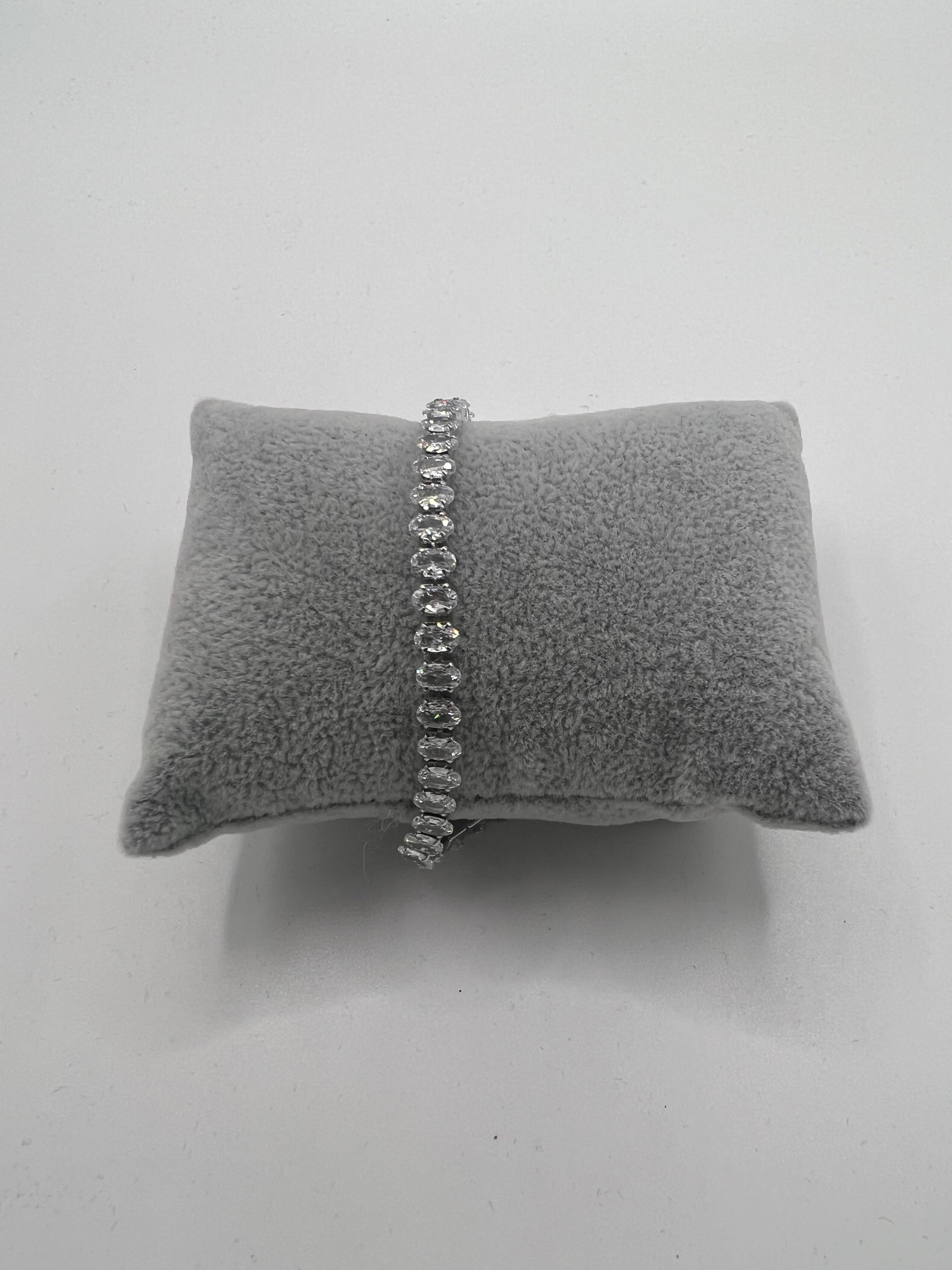 BRACCIALE TENNIS DIAMANTI OVALE
