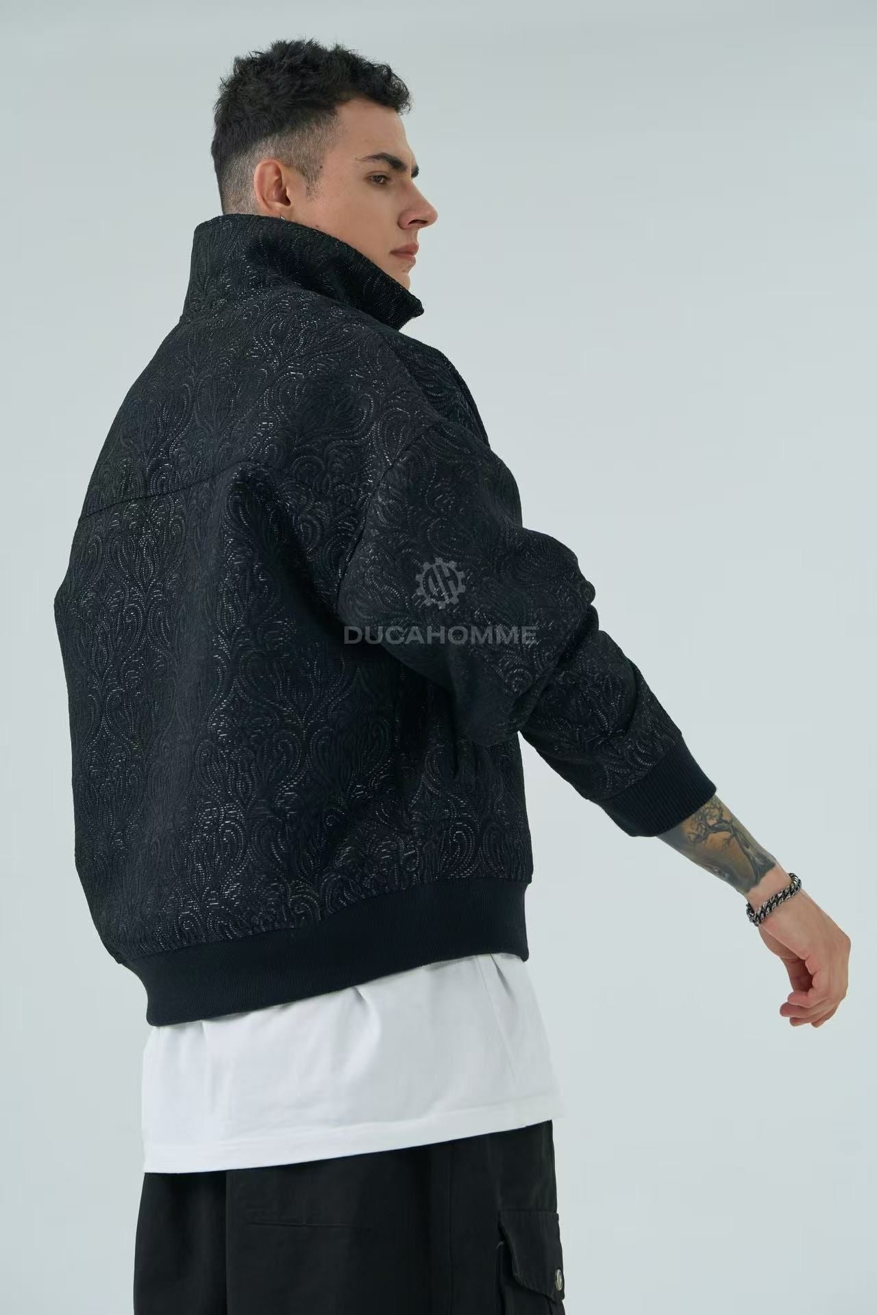 Giacca Sartoriale Ricamata Nera 74G