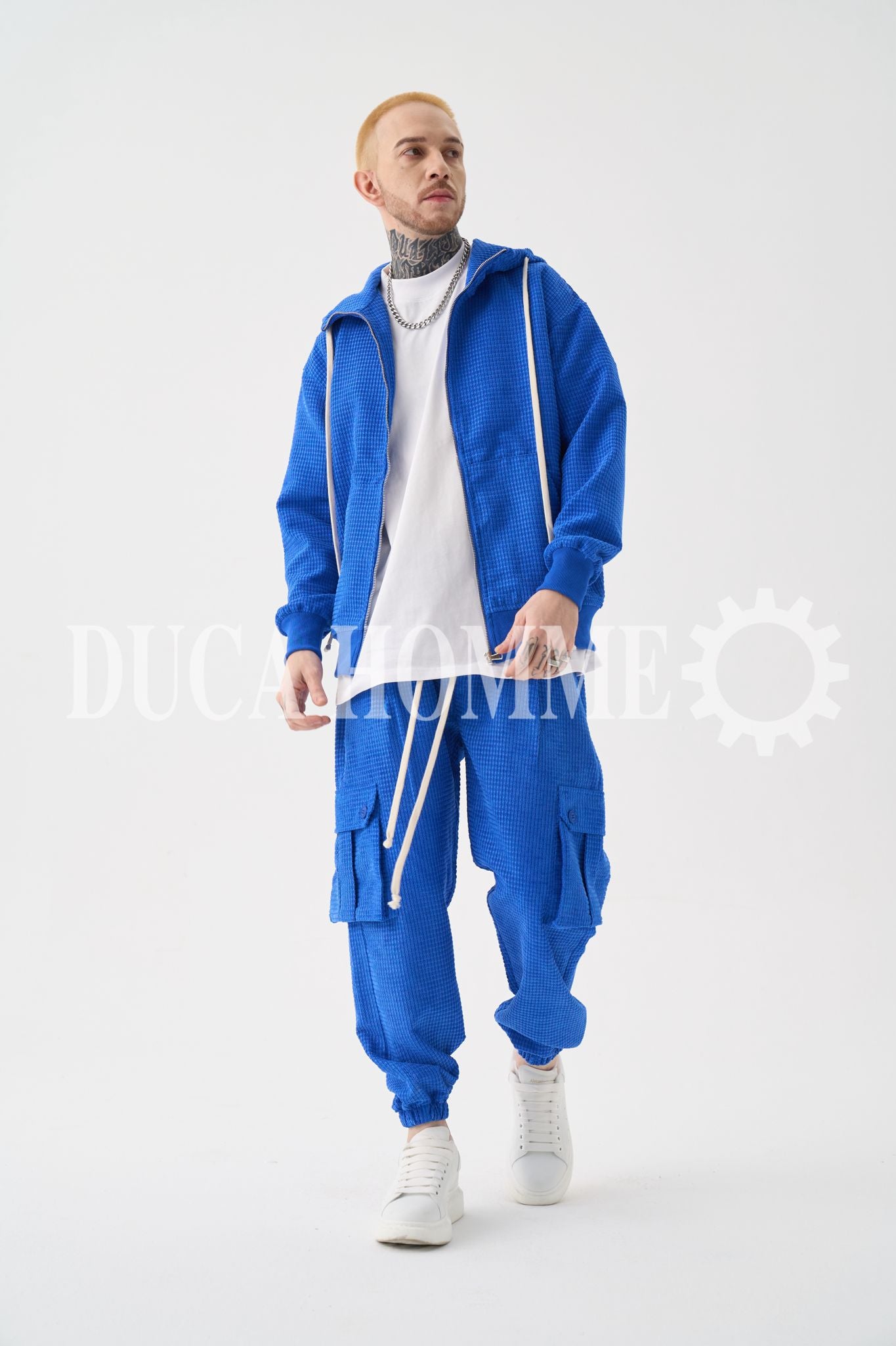 COMPLETO RICAMATO SARTORIALE BLU