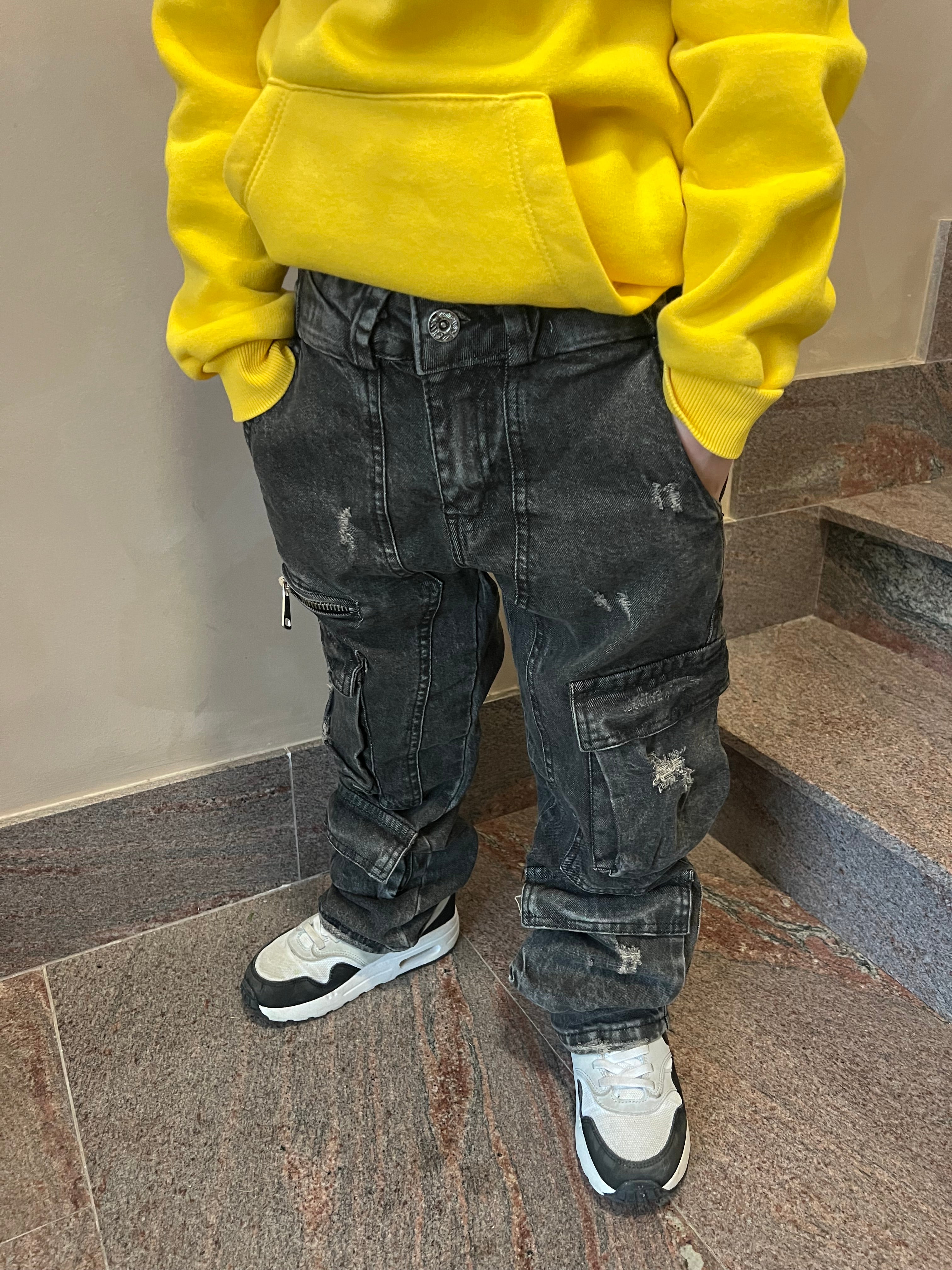 JEANS CIANOTIC CARGO NERO
