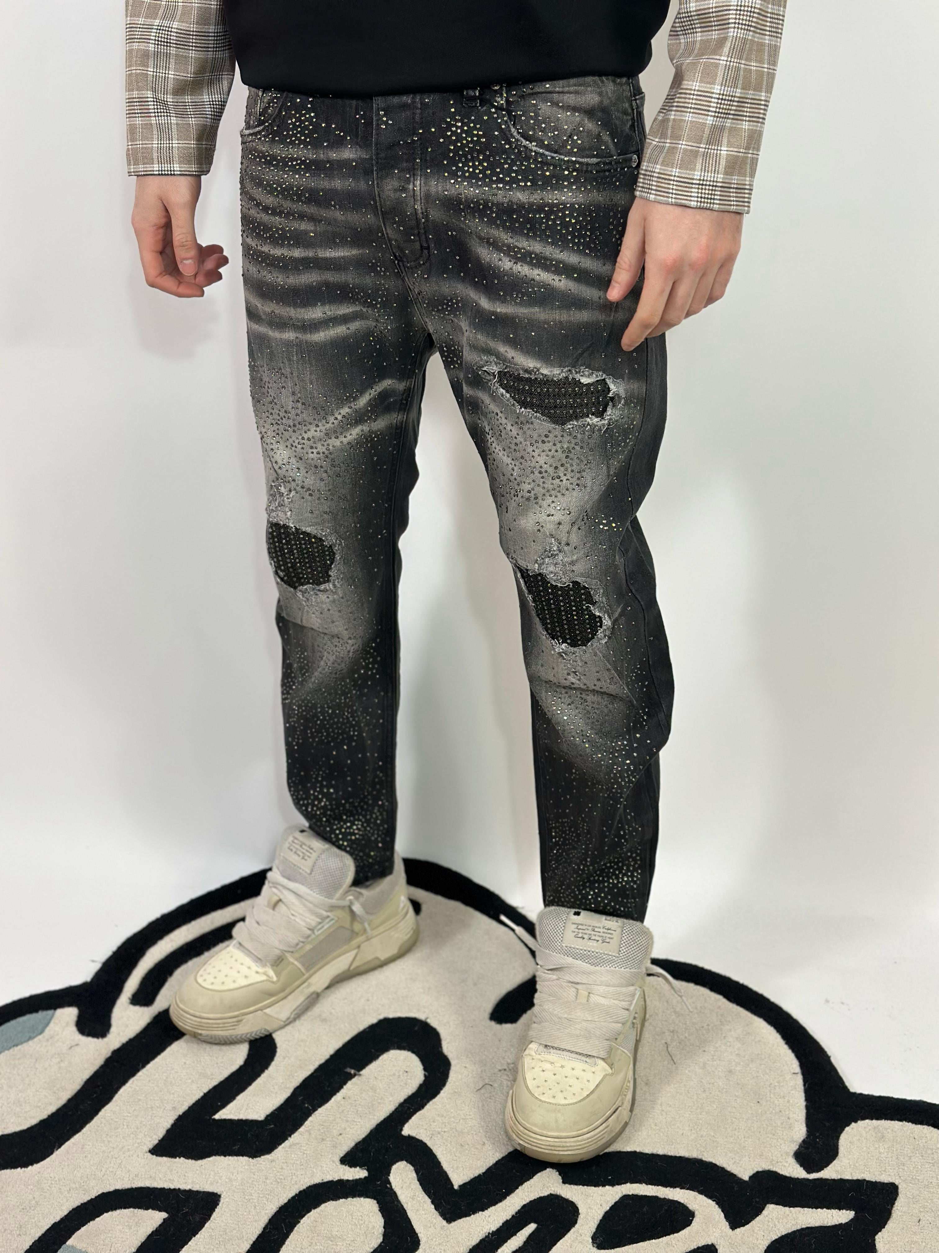 JEANS CIANOTIC DIAMANTI