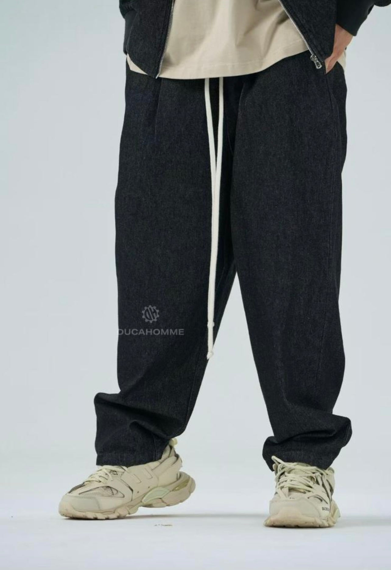 Completo Sartoriale Effetto Jeans Colletto Alto
