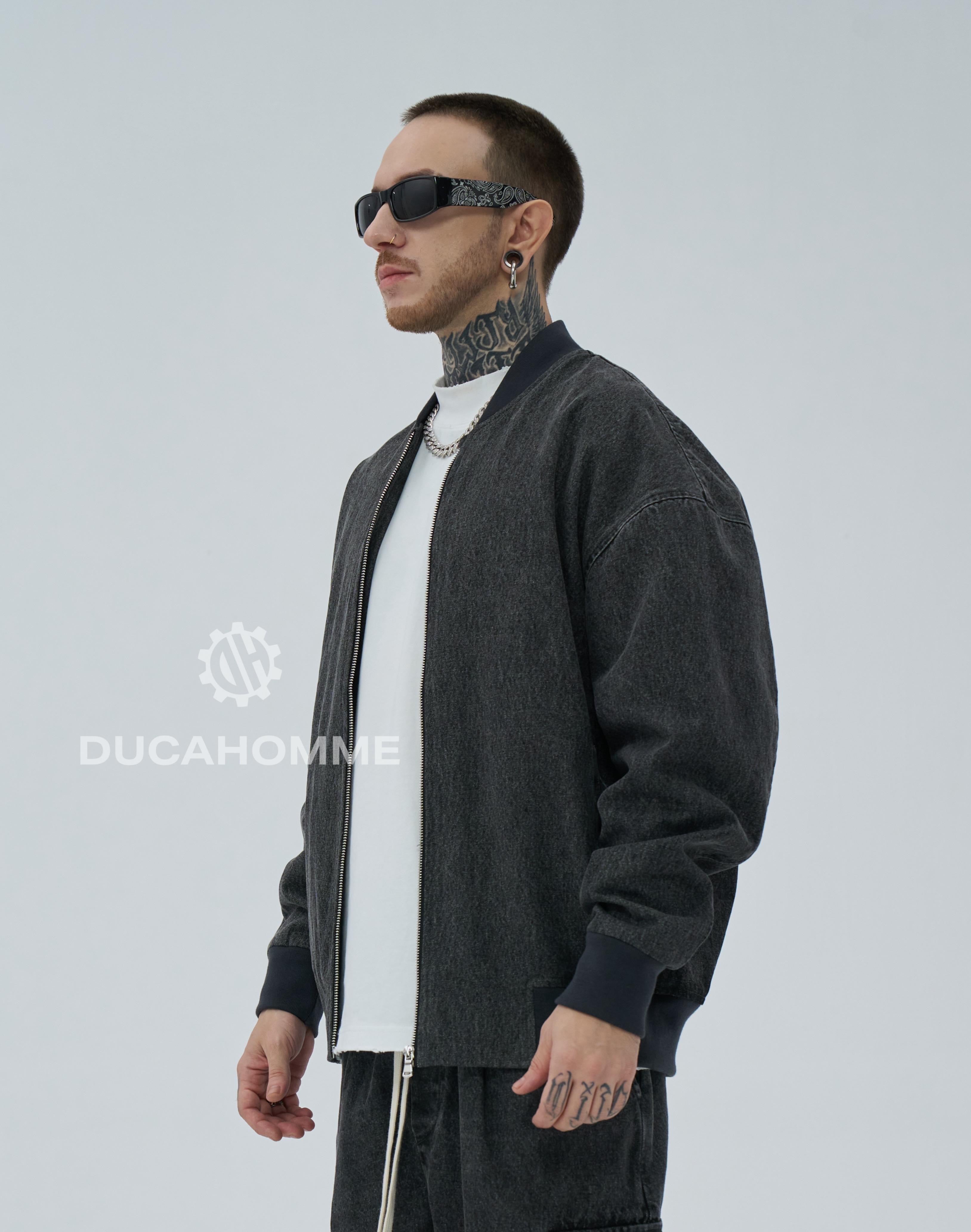Coordinato Effetto Jeans Grigio
