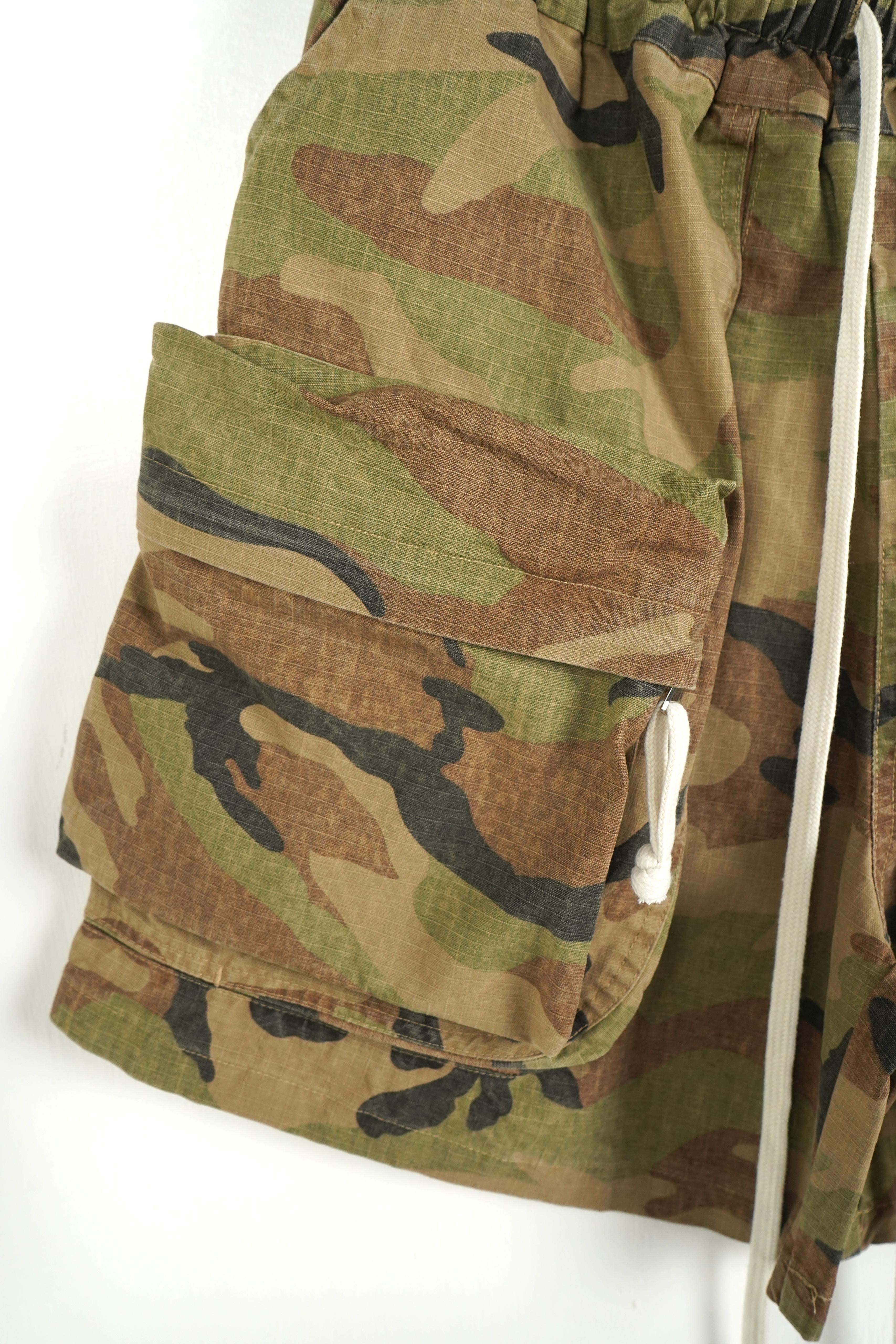 Pantaloncino Cargo Zip CamuFlage Militare
