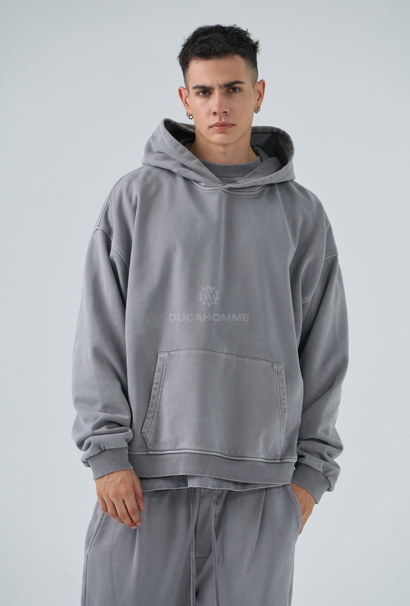 FELPA DUCA VIP WASHED GRIGIA 91G