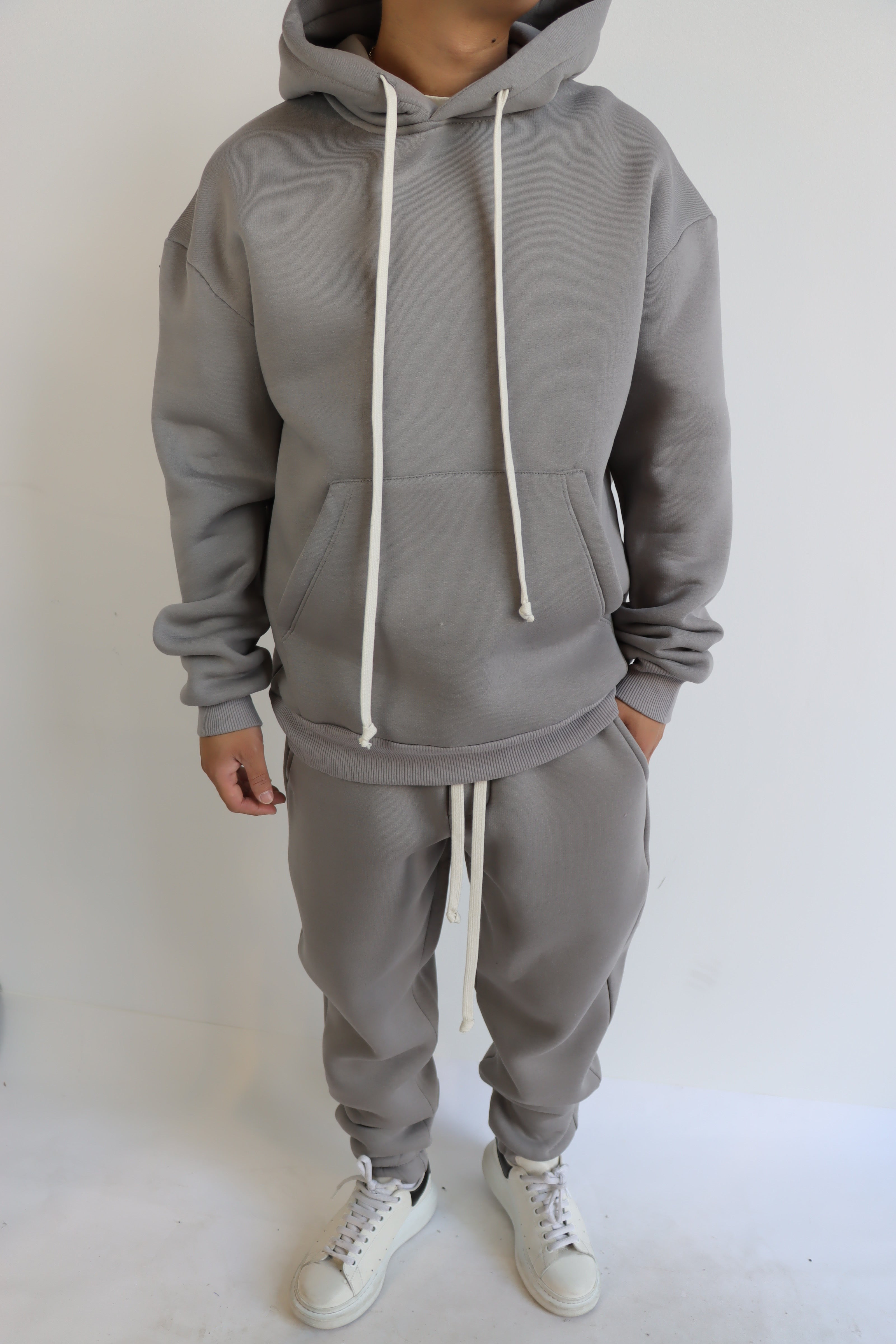 TUTA DOPPIO COTONE PIOMBO