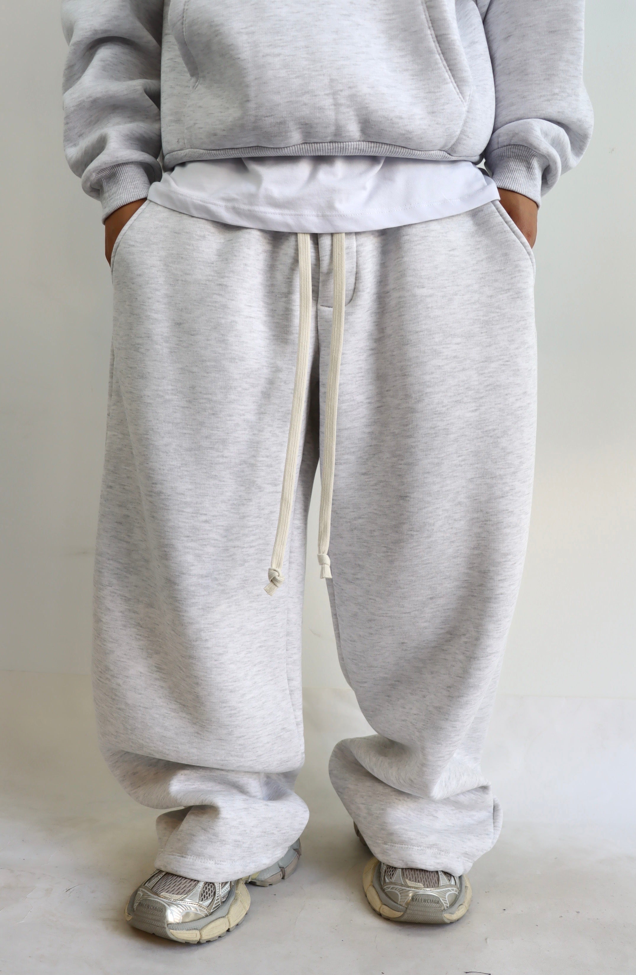 Pantalone Super Over Felpato Grigio Ny