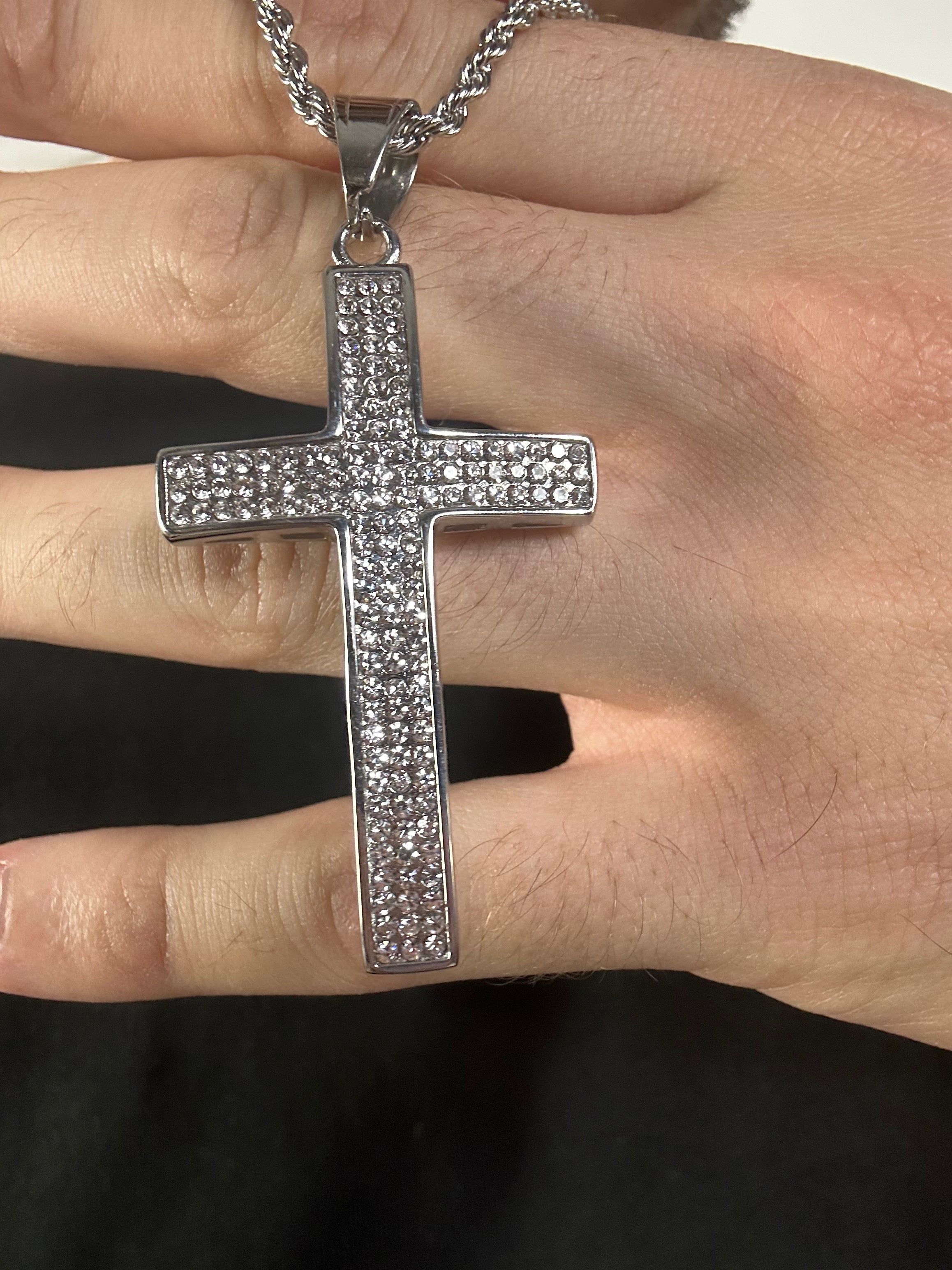 COLLANA CROCE DIAMANTI