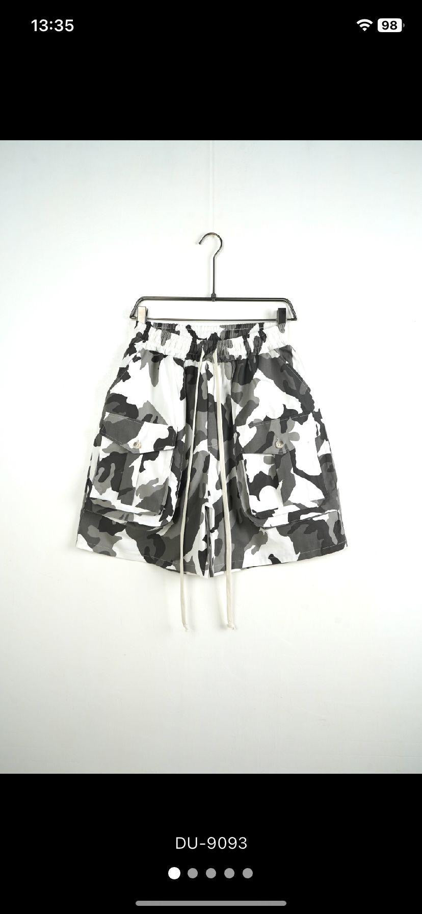 Pantaloncino Cargo Tasche davanti CamuFlage Grigio Militare