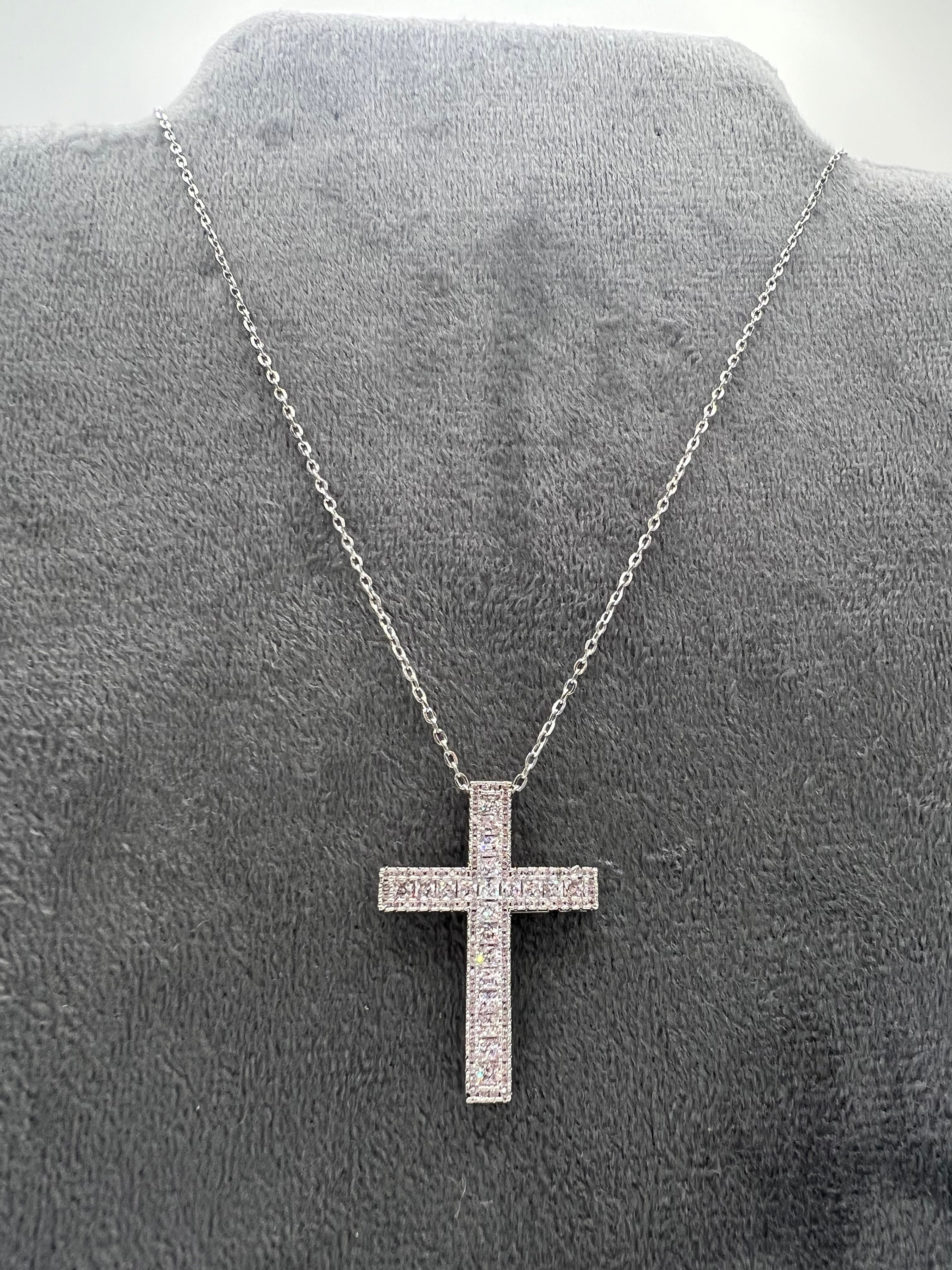 COLLANA  CROCE DIAMANTI