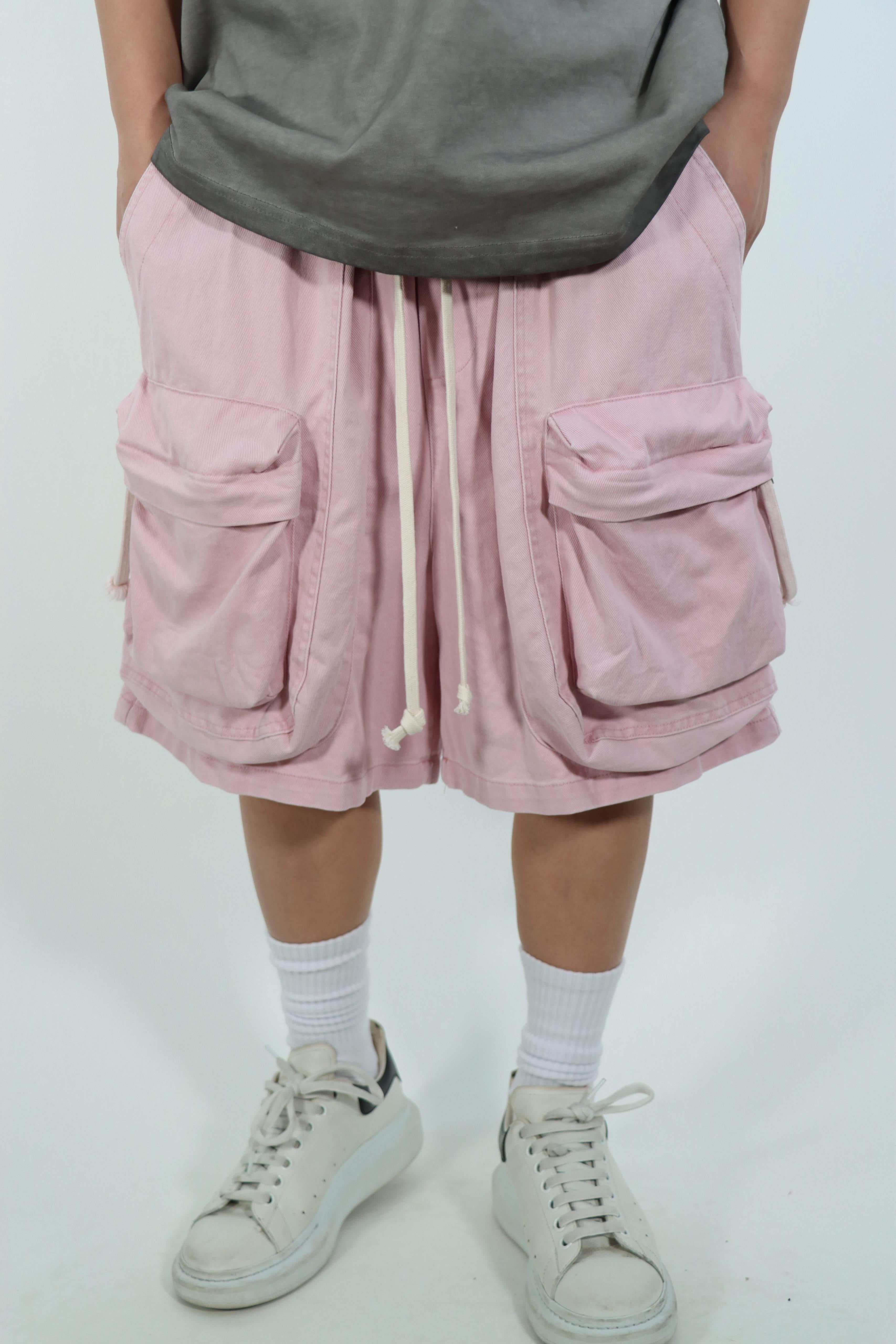 Pantaloncino Cargo Zip Rosa