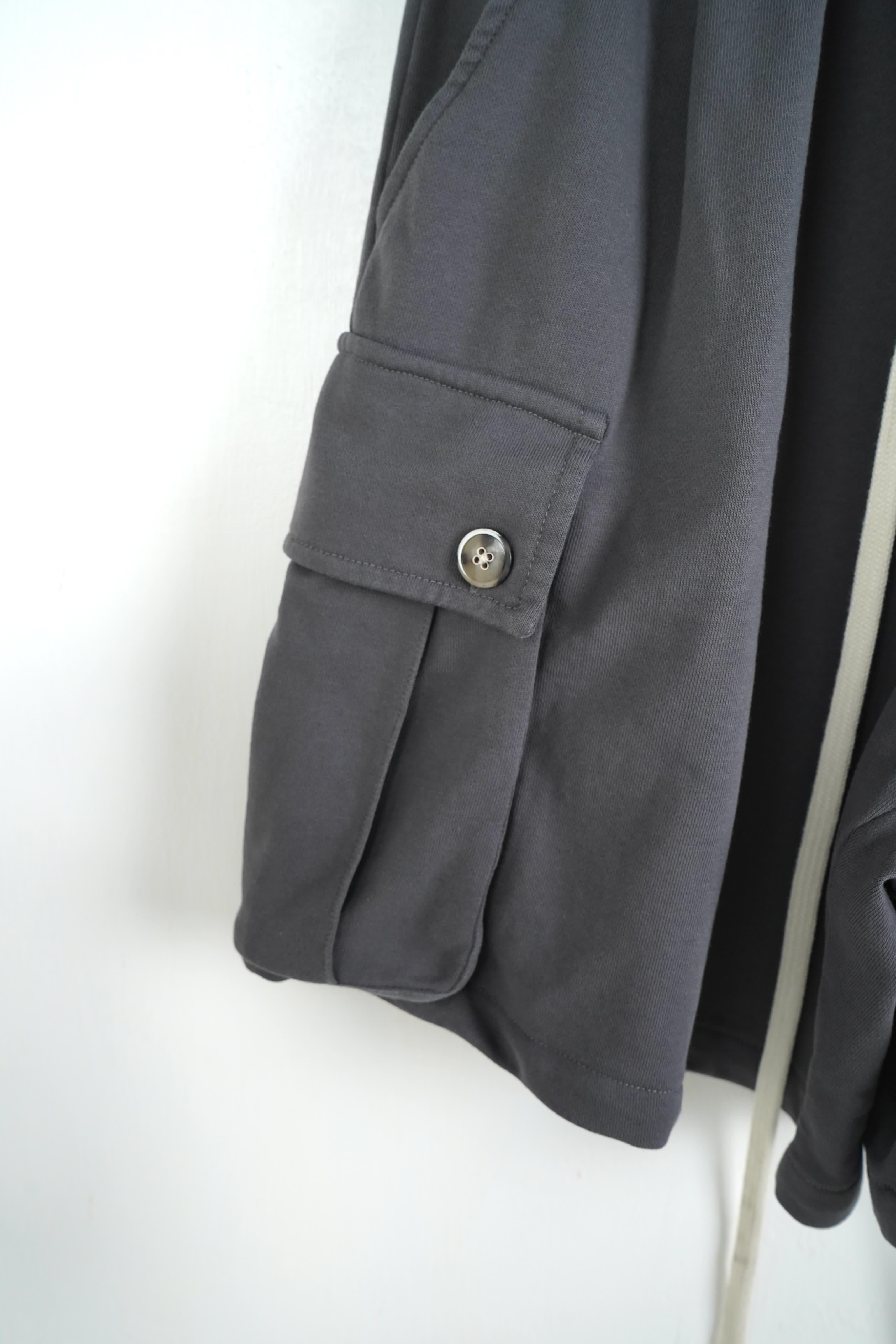 Pantaloncino Cargo Cotone Grigio Scuro Piombo
