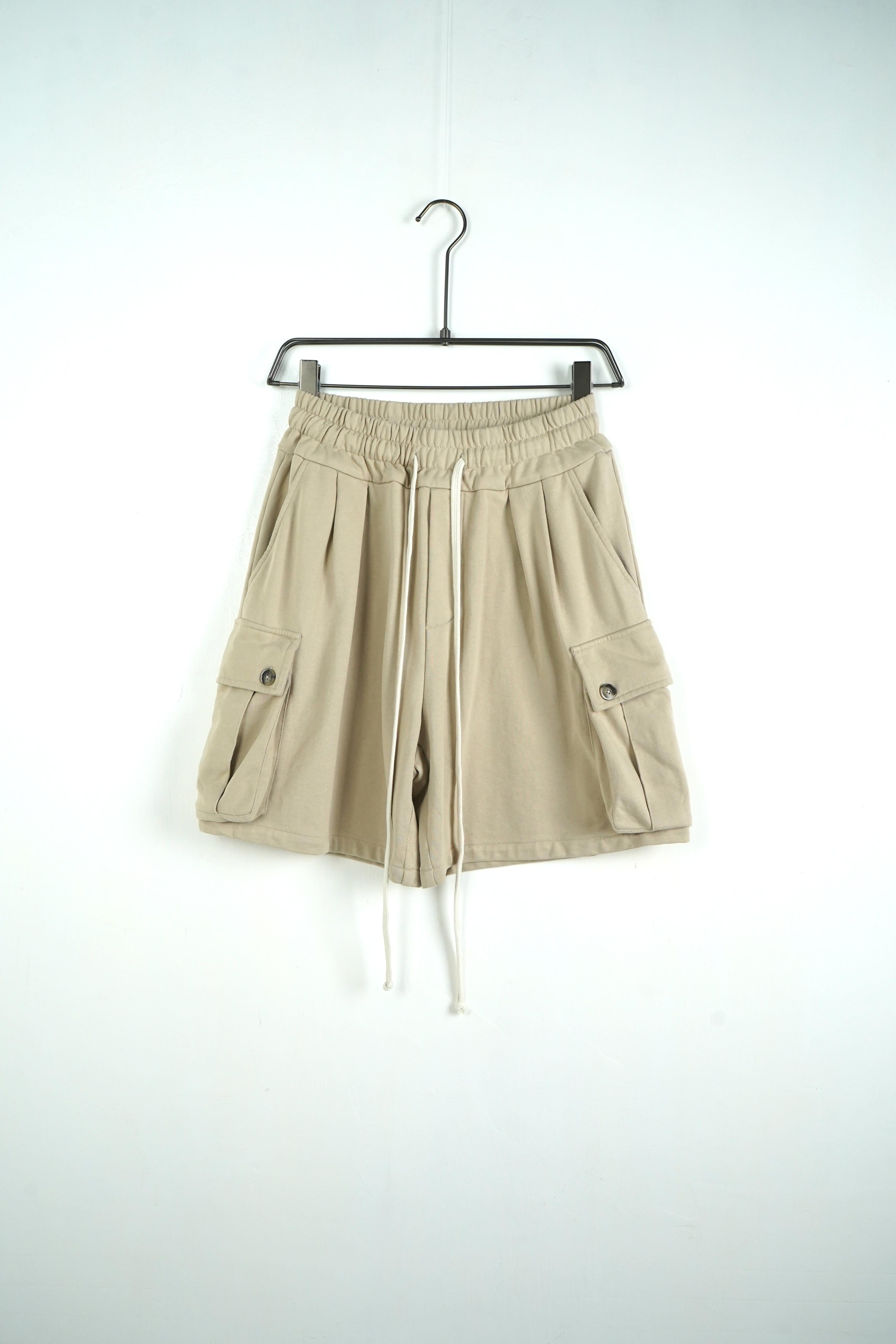 Pantaloncino Cargo Cotone Beige