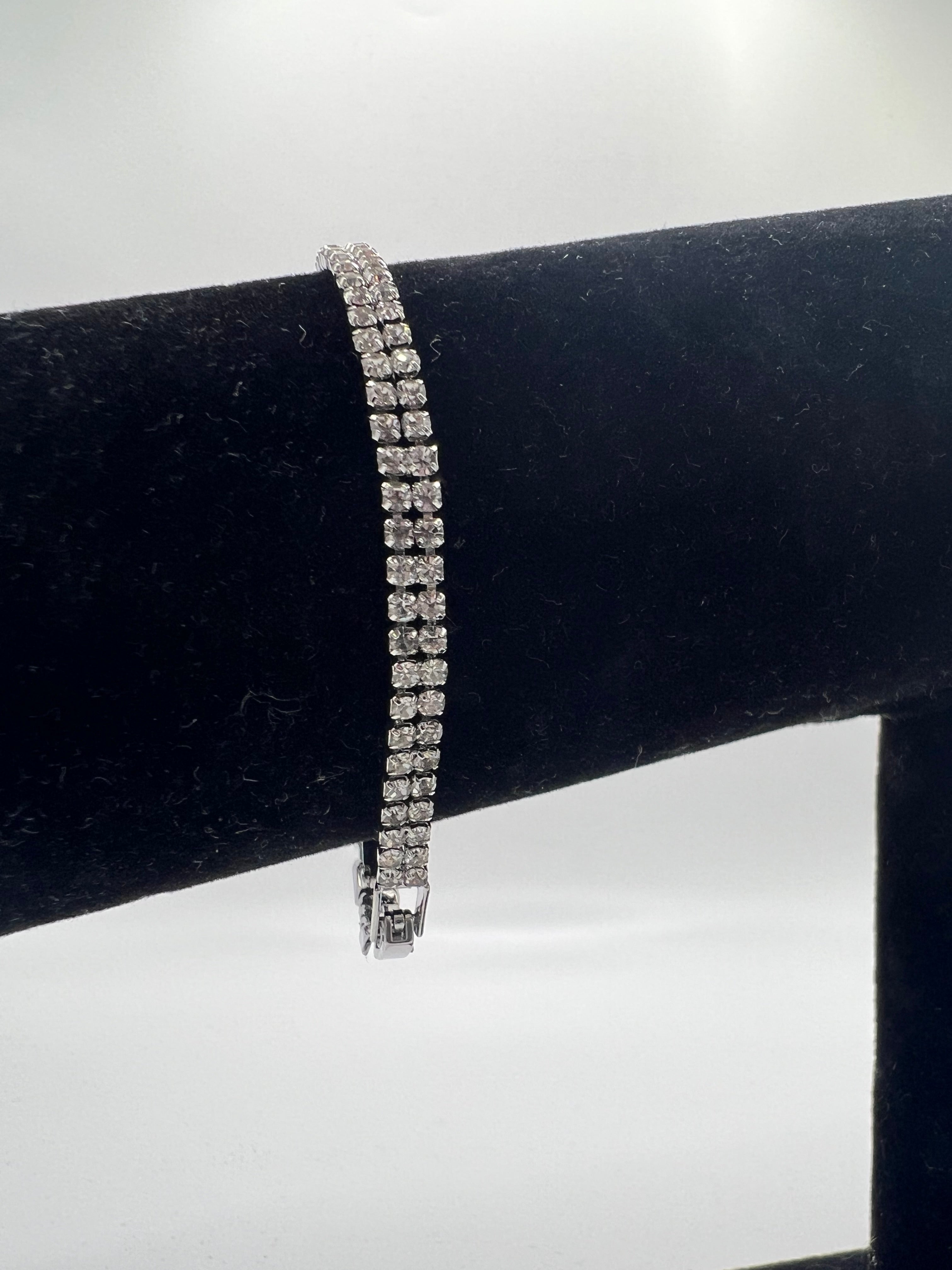BRACCIALE con DOPPIE FILE  BRILLANTINI