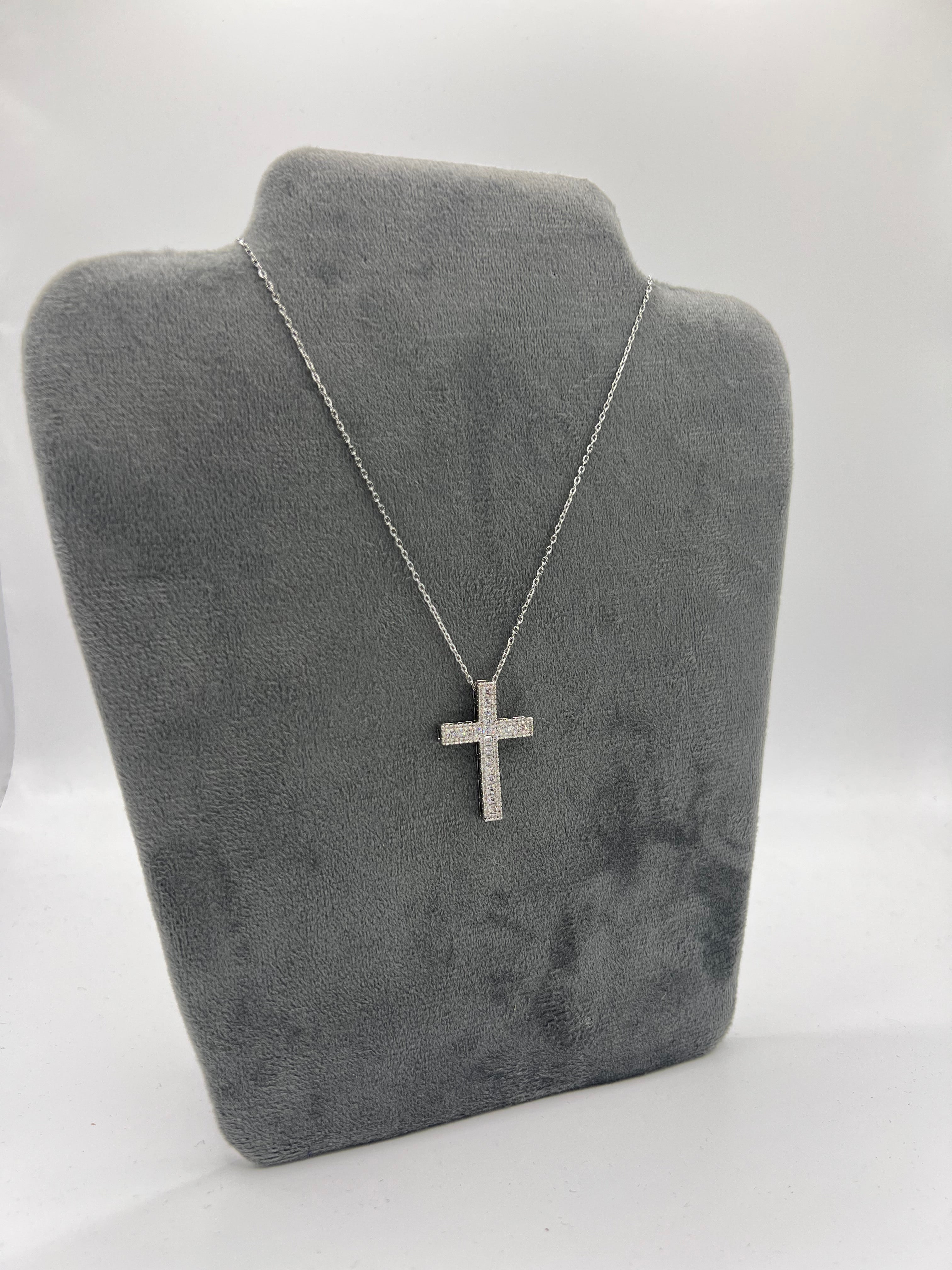 COLLANA  CROCE DIAMANTI