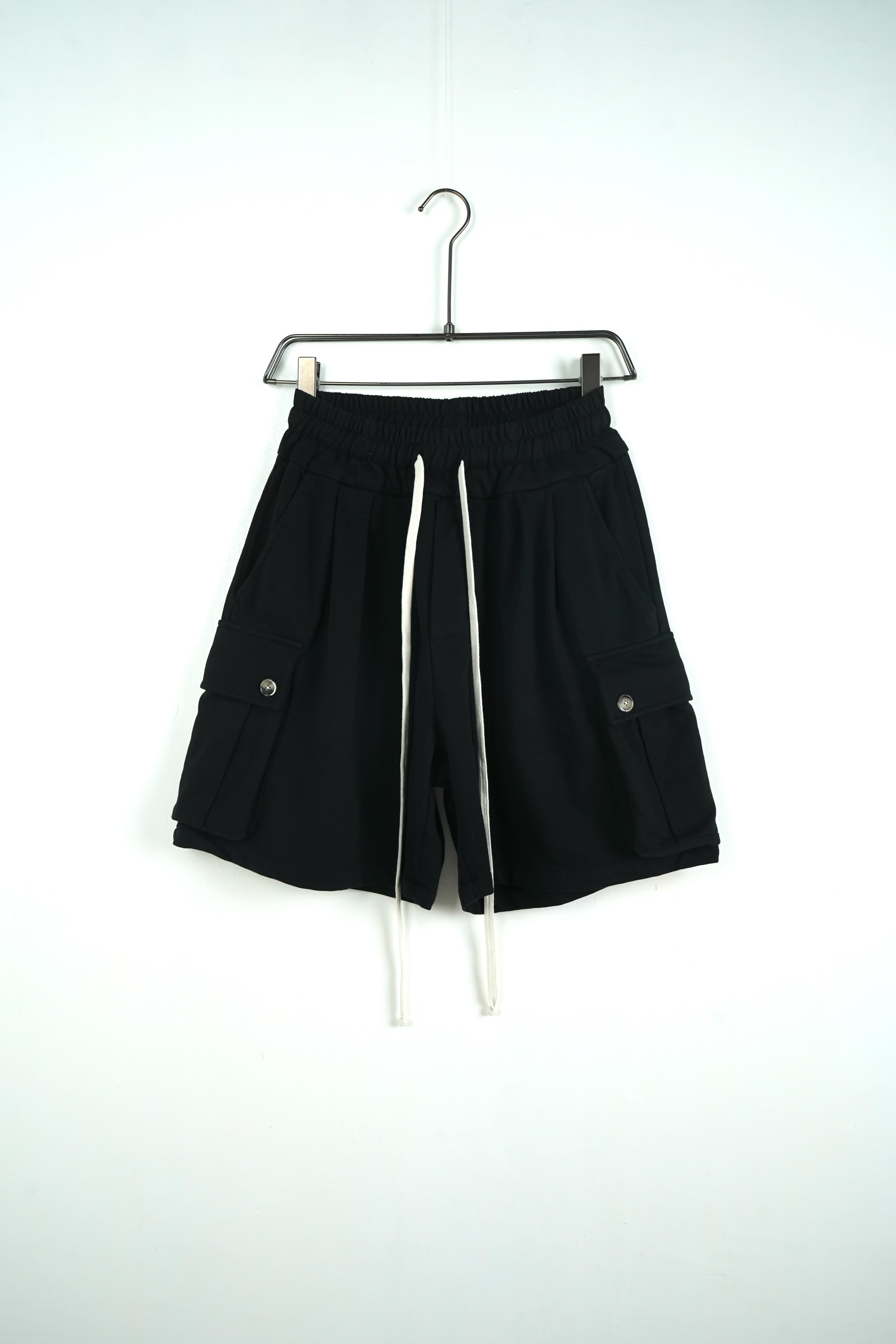 Pantaloncino Cargo Cotone Nero