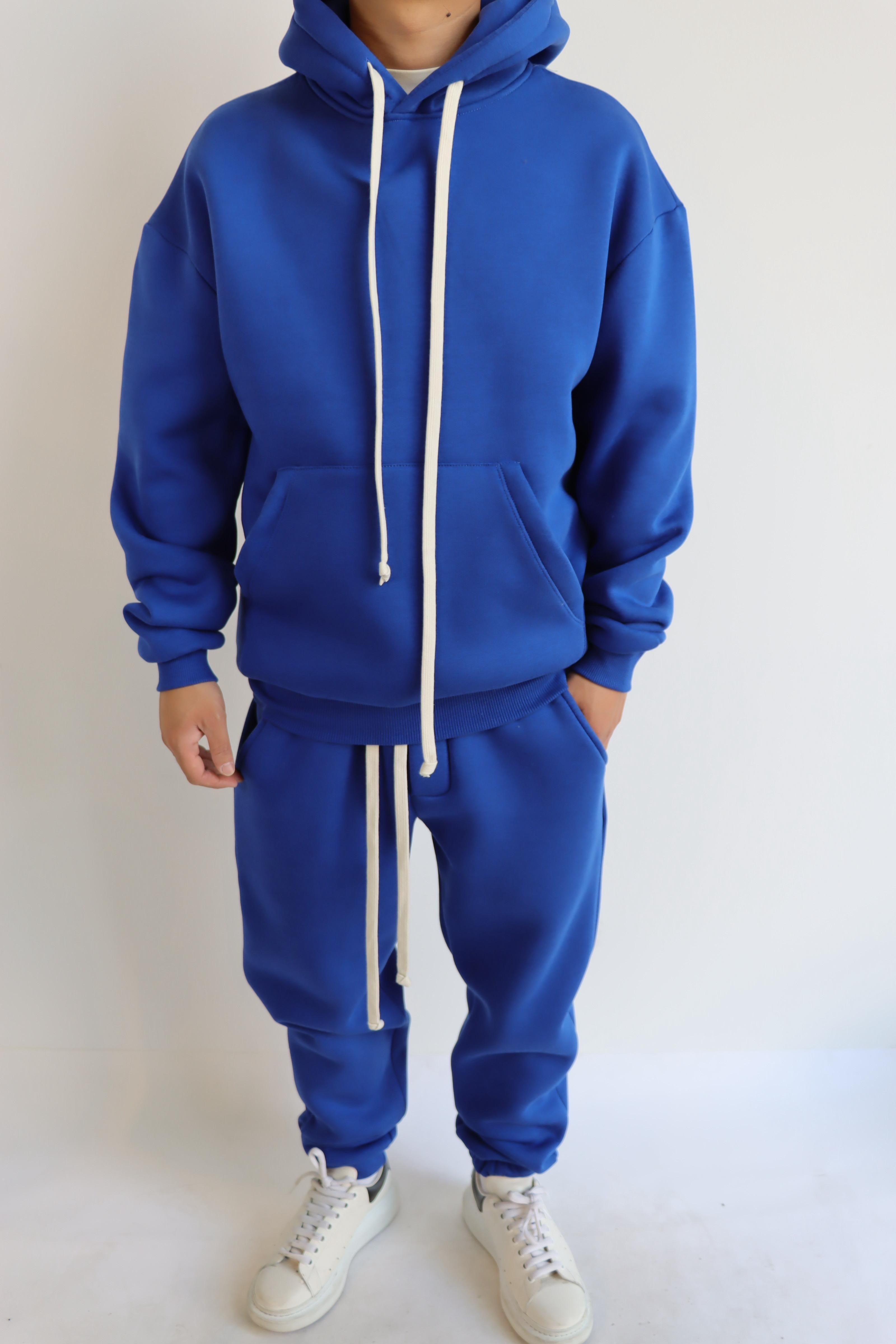 TUTA DOPPIO COTONE BLU
