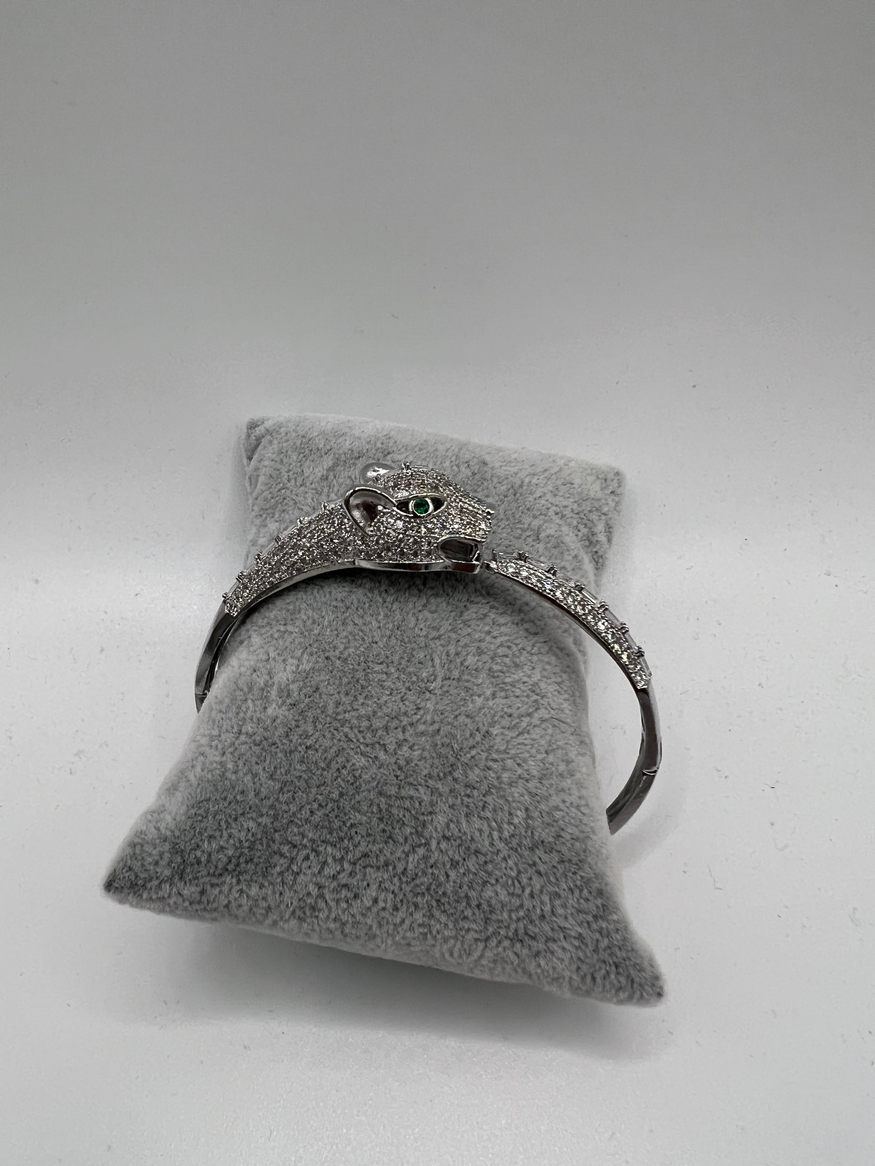 BRACCIALE TIGRE DIAMANTI SMERALDI