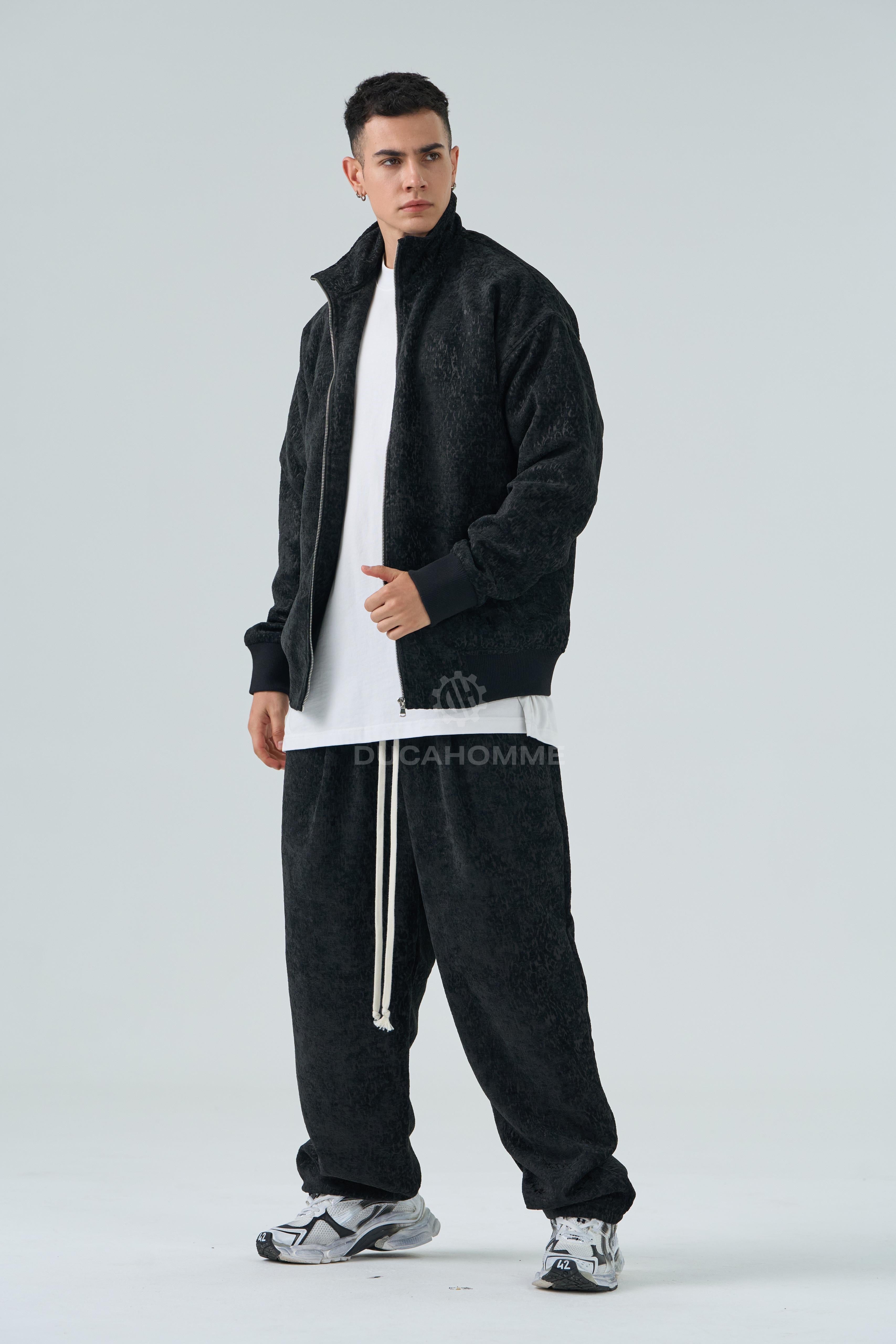 Completo Sartoriale Collo Alto Effetto Ciniglia