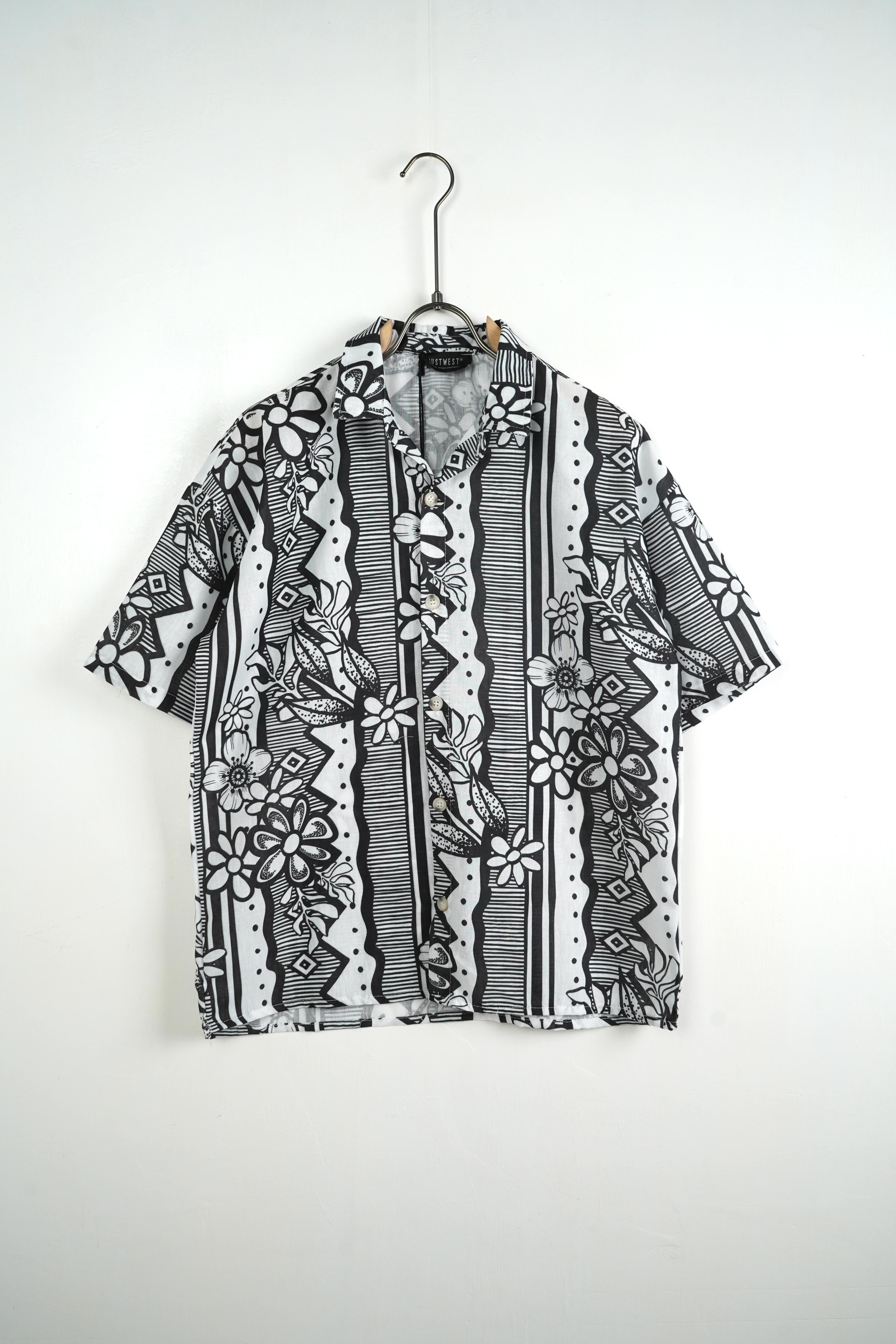 Camicia Fiori Bianchi Neri