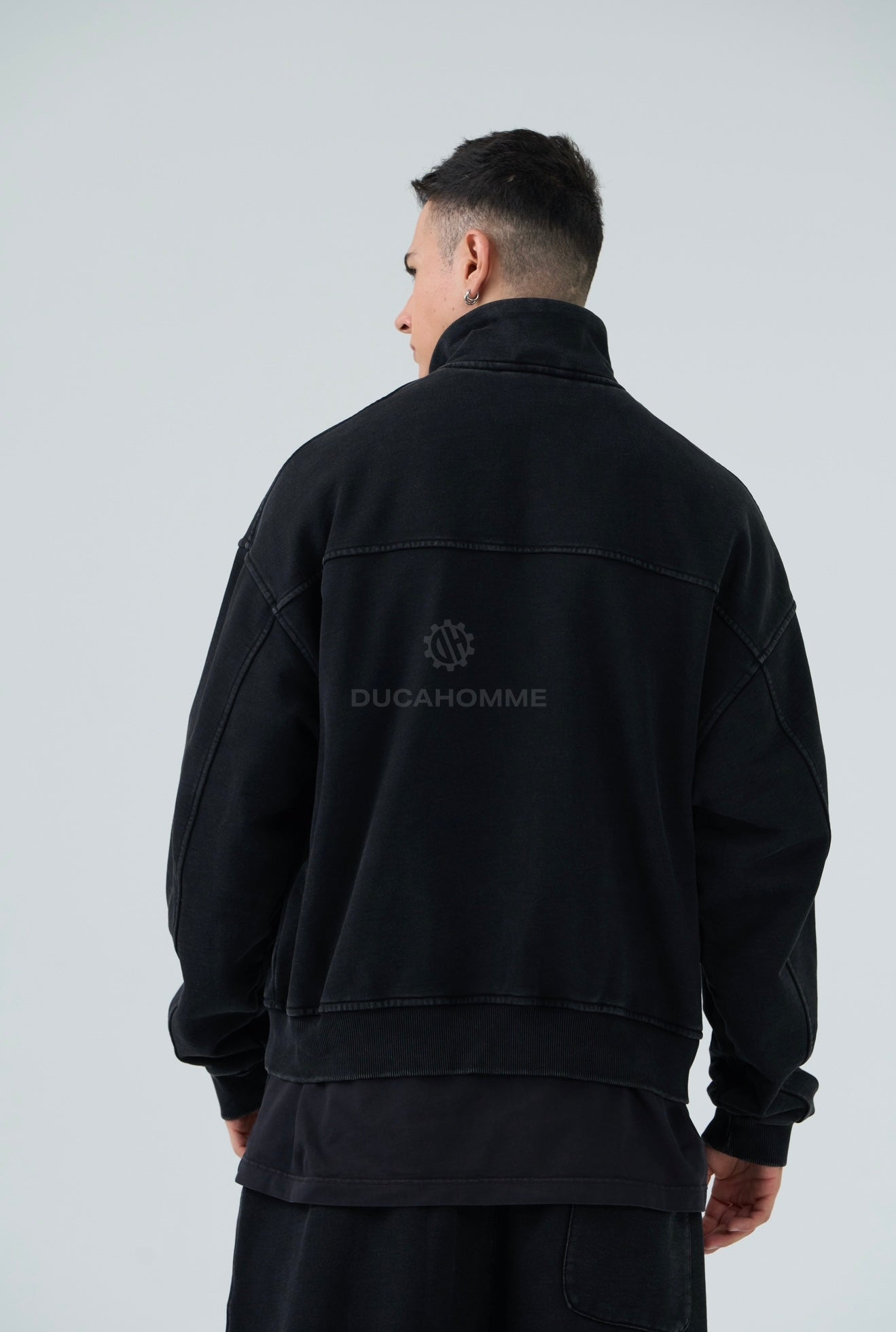 FELPA COLLO ALTO DUCA VIP WASHED NERA 94G