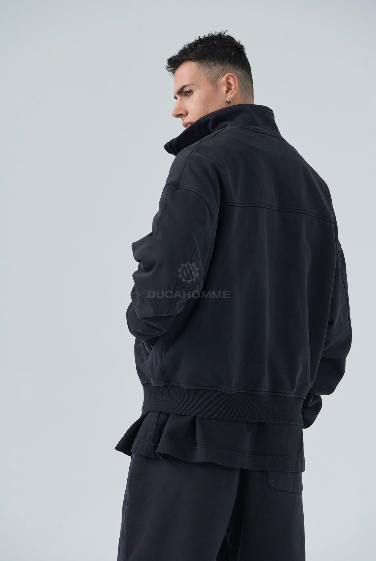 FELPA COLLO ALTO DUCA VIP WASHED NERA 94G