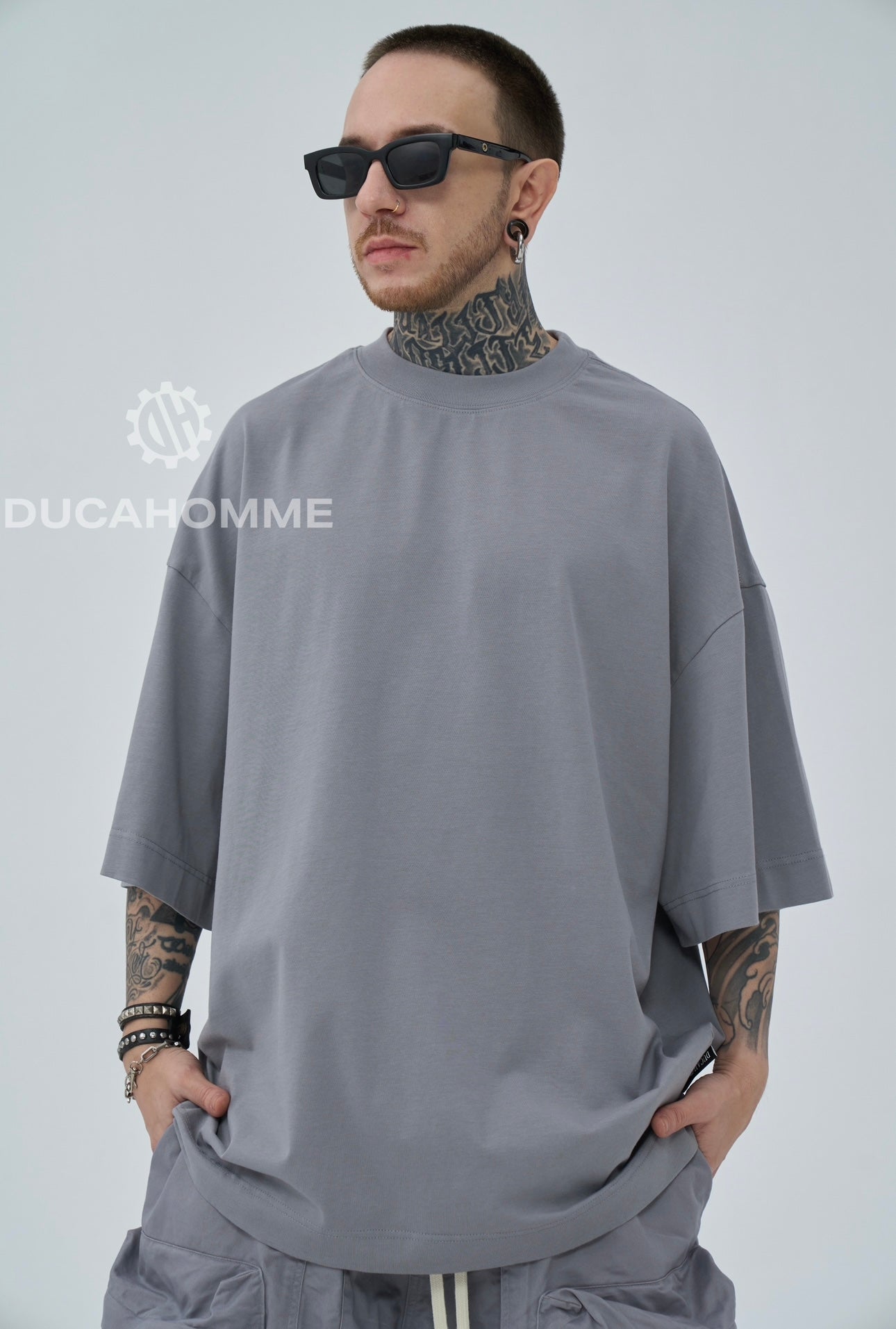 T SHIRT DUCA VIP OverSize Grigia