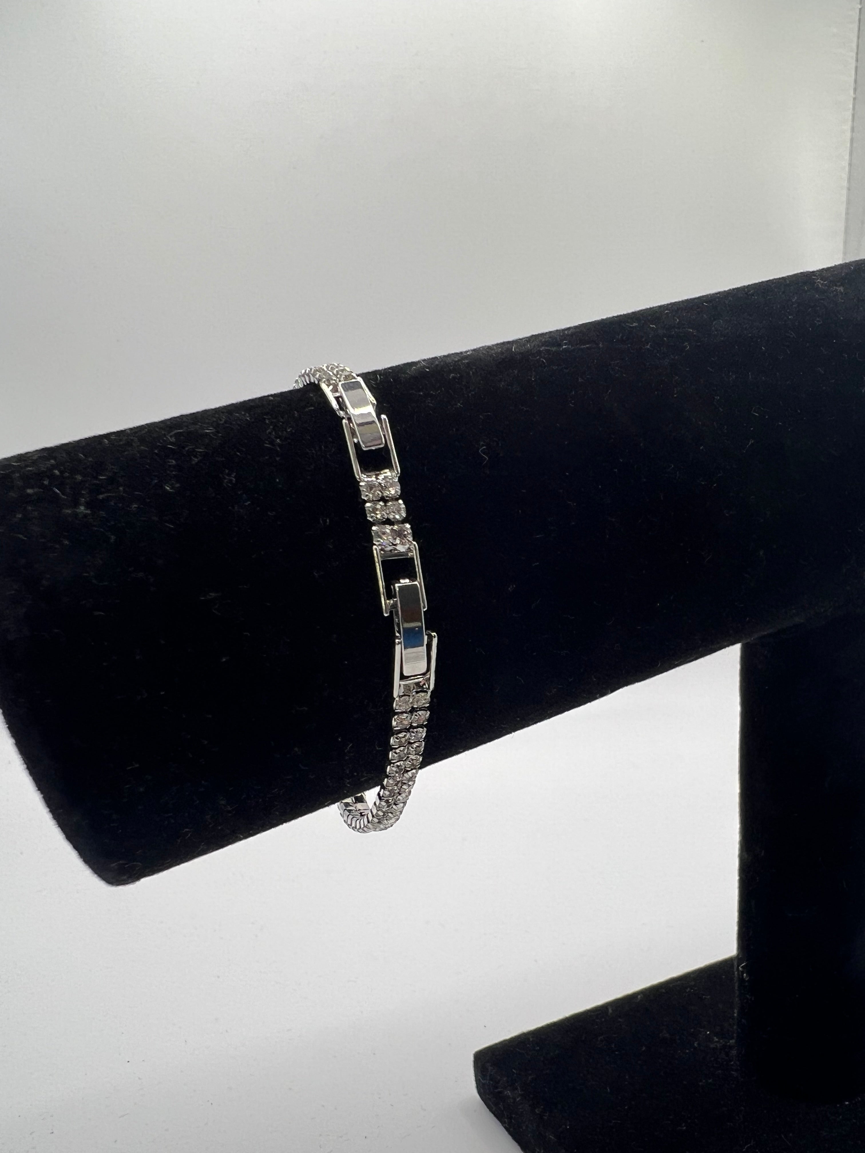 BRACCIALE con DOPPIE FILE  BRILLANTINI