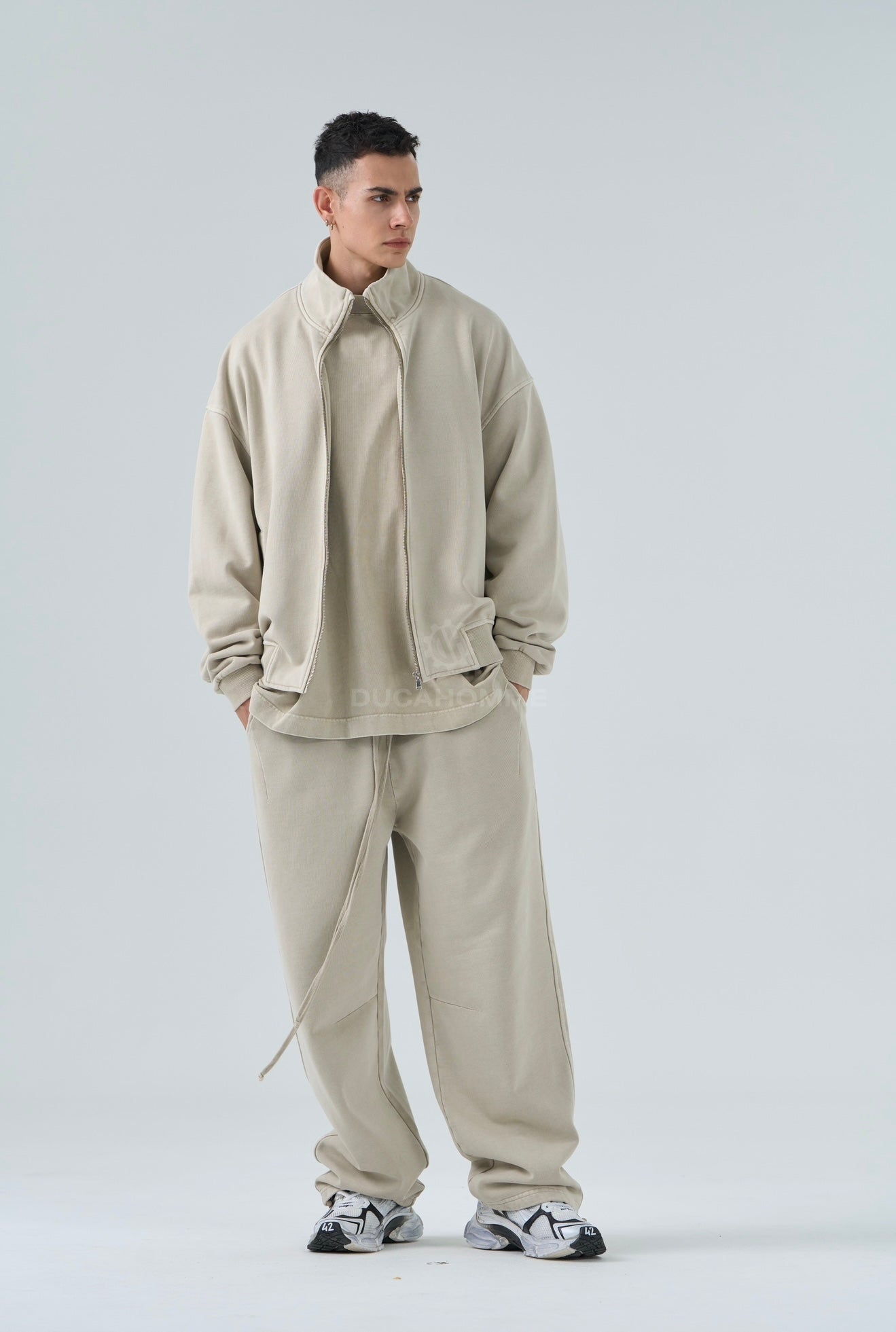 FELPA COLLO ALTO DUCA VIP WASHED BEIGE 94G